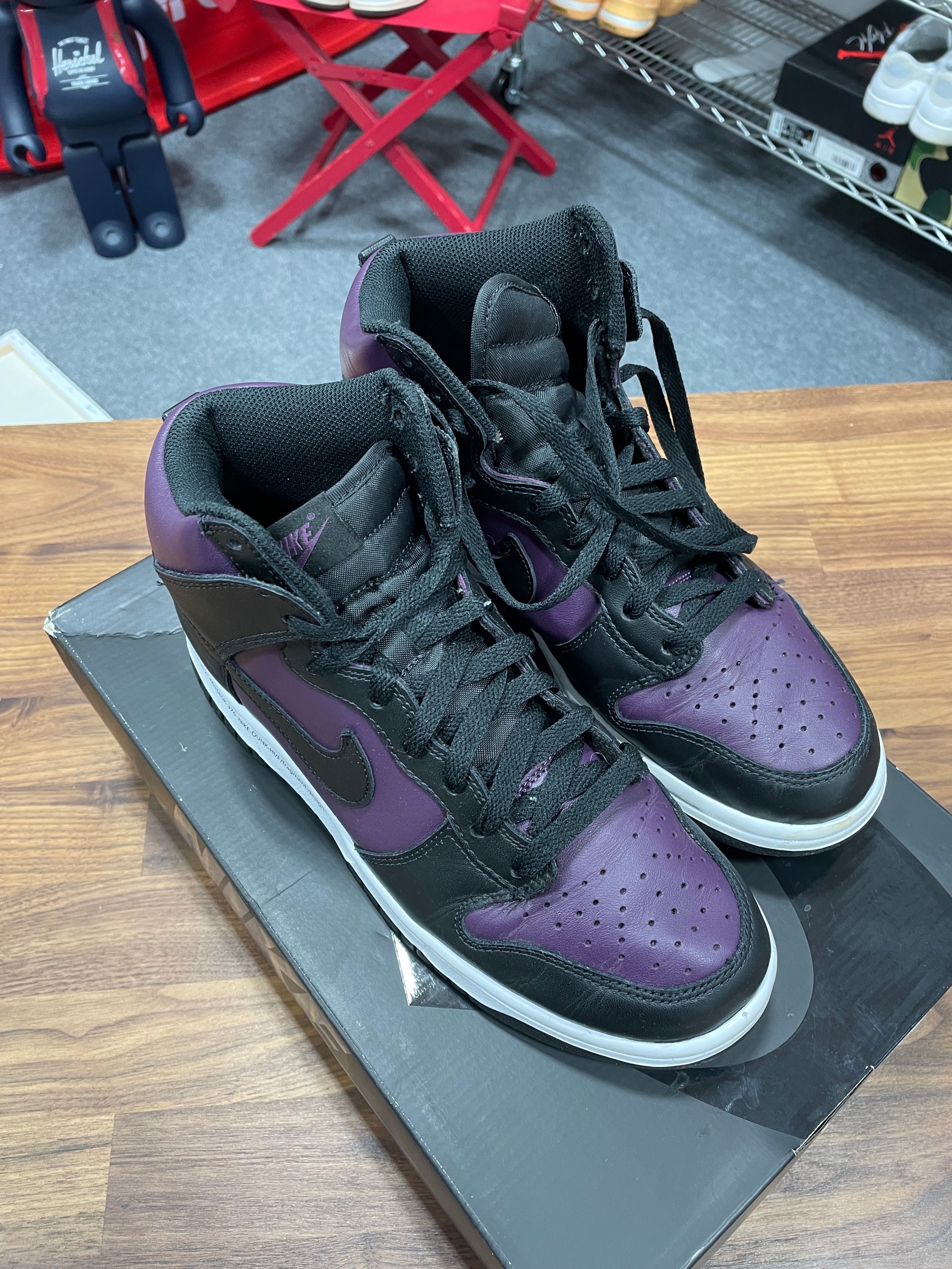 Nike Dunk High Fragment Sz 8.5 (VERY USED)