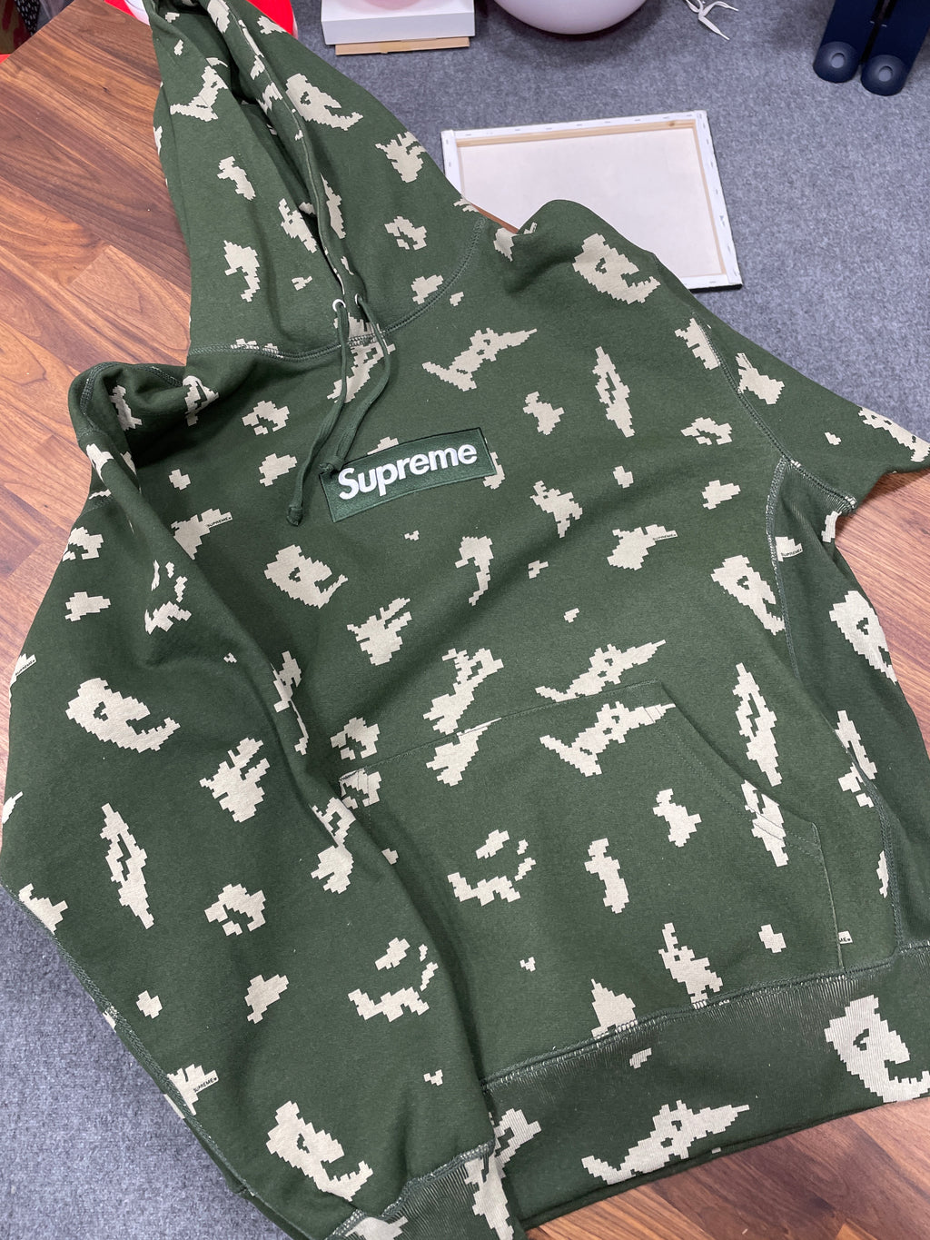 Supreme Box Logo Hoodie Olive Russian Camo Sz L