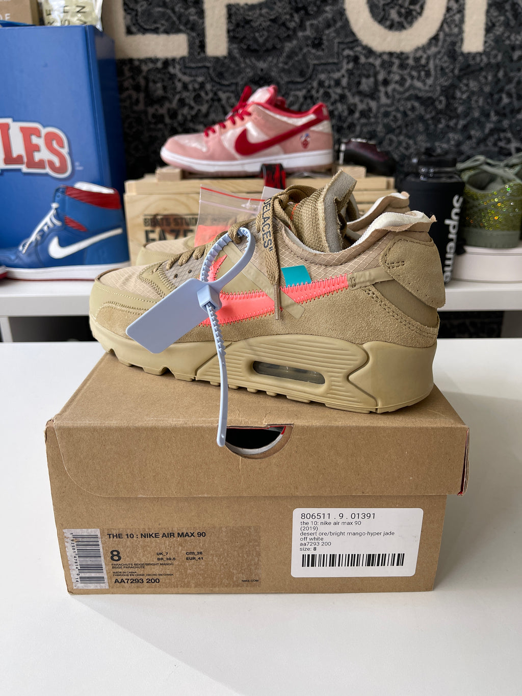 Nike x Off White Air Max 90 Desert Ore Sz 8