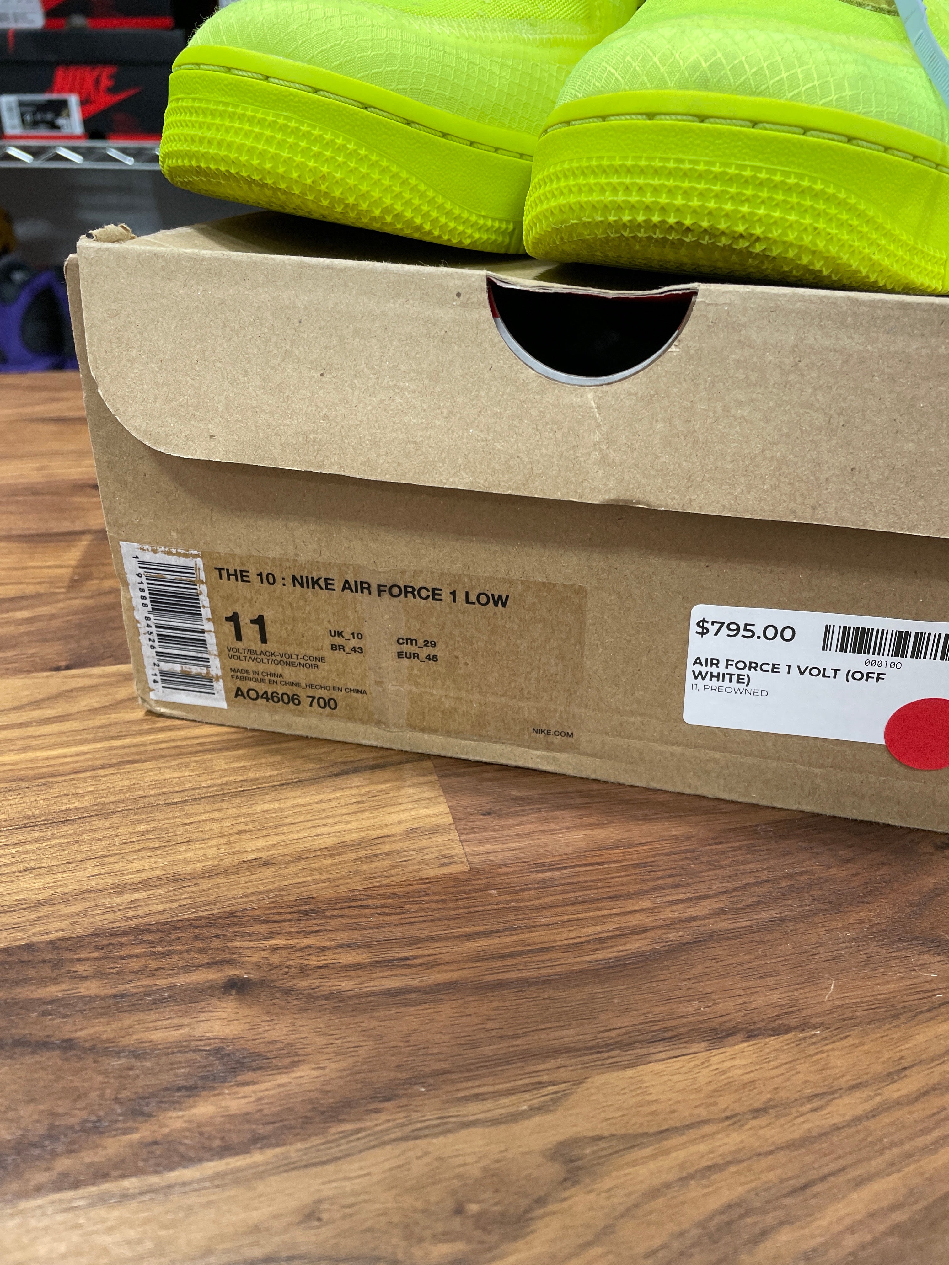 Nike x Off White AF1 Volt Sz 11