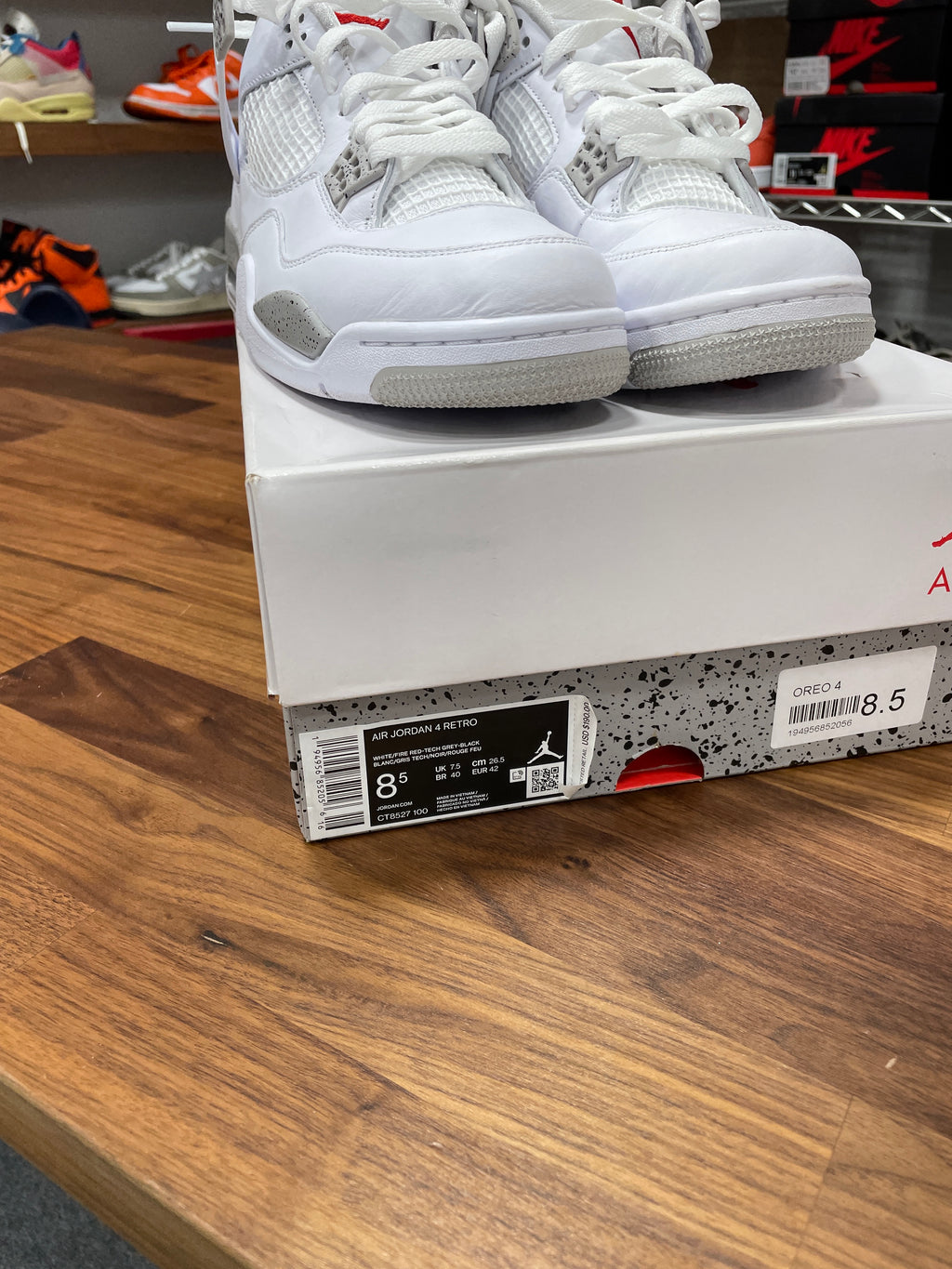 Jordan 4 Retro White Oreo (2021) Sz 8.5