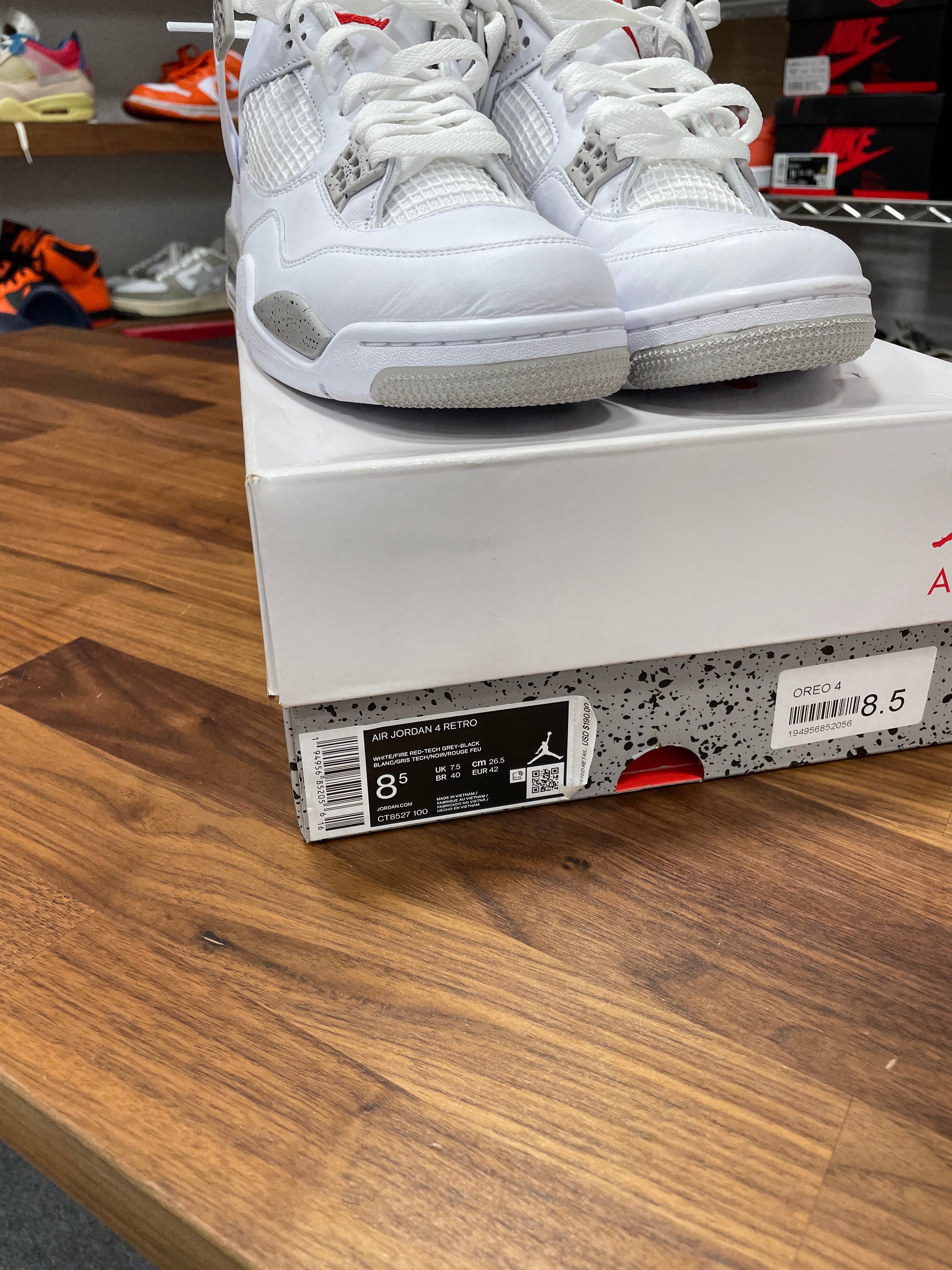 Jordan 4 Retro White Oreo (2021) Sz 8.5