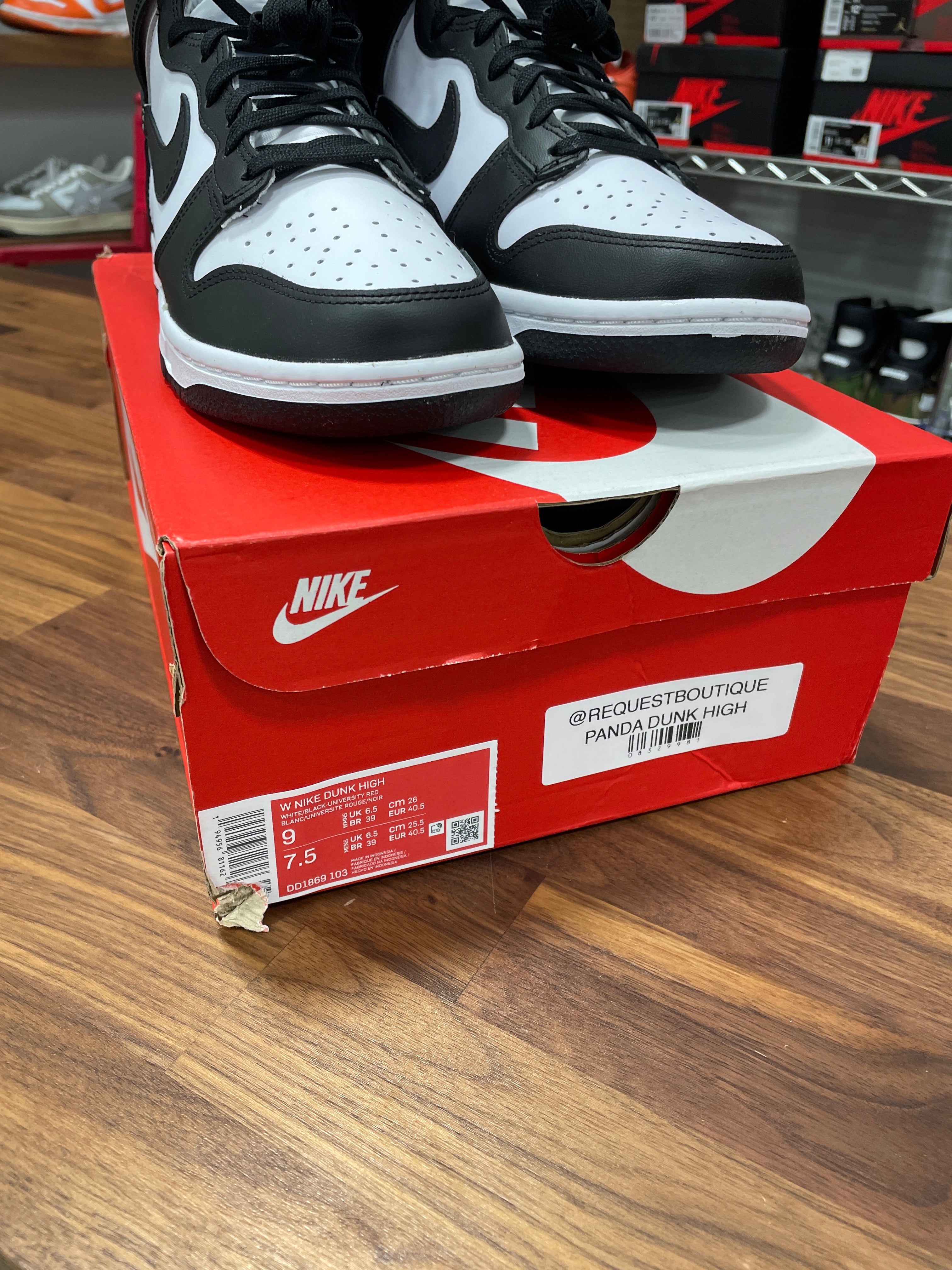 Nike Dunk High Panda Sz 7.5M (9 Womens)