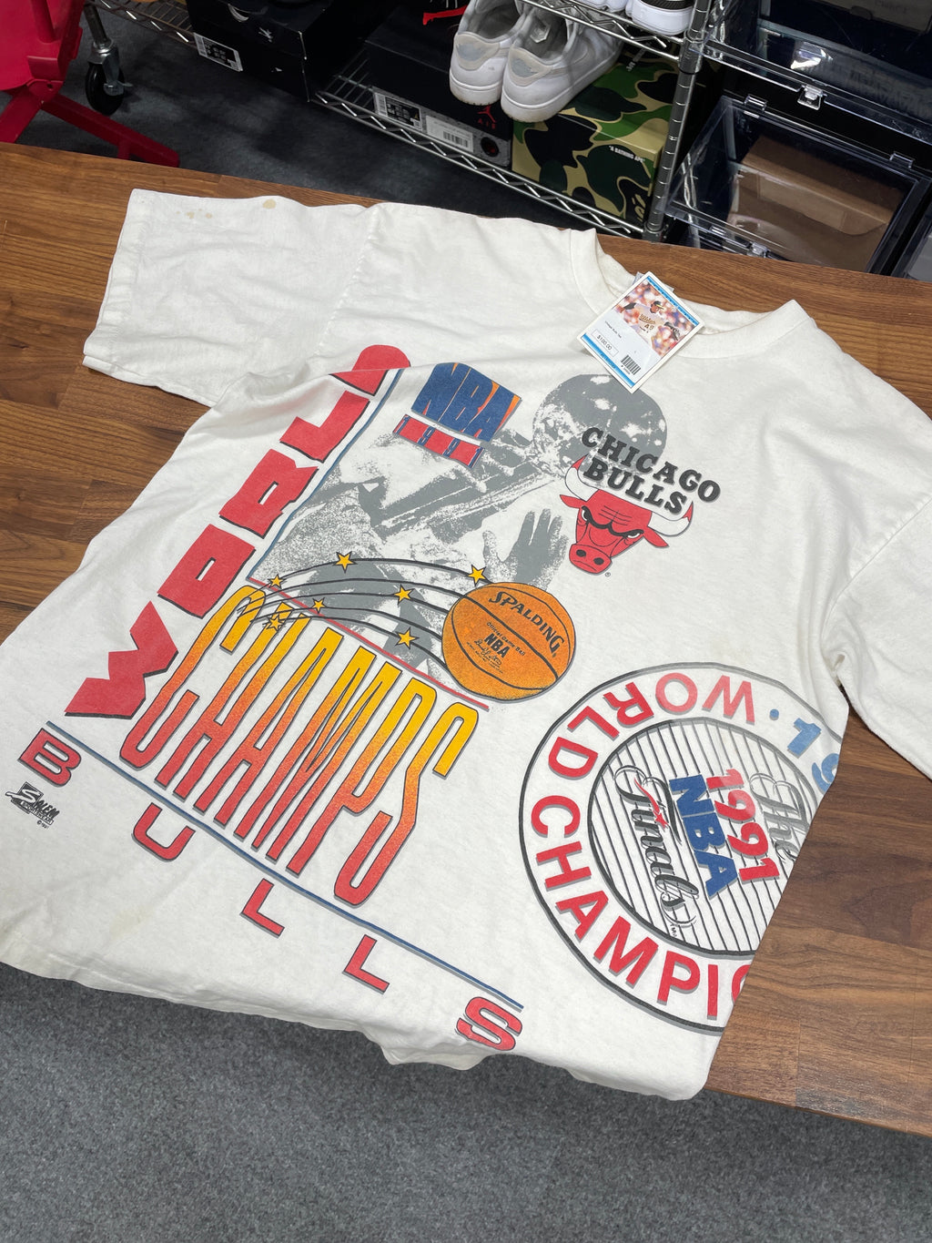 Vintage 1991 Chicago Bulls Tee Sz L