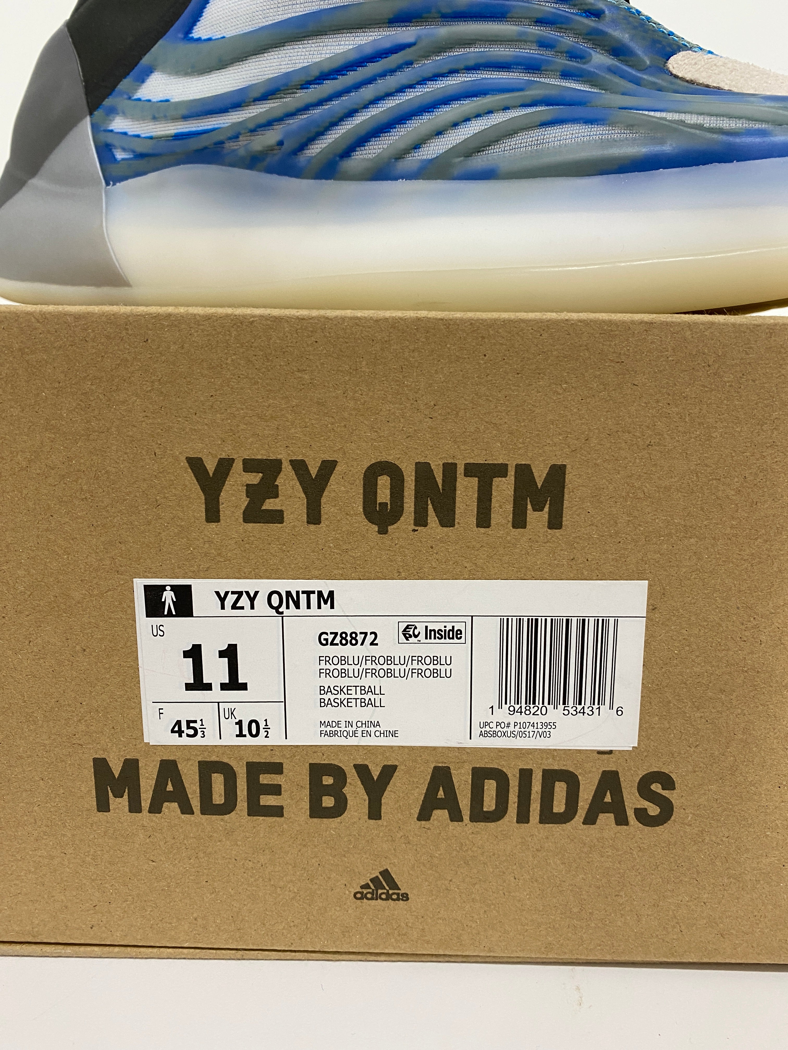 Yeezy QNTM Frozen Blue Sz 11
