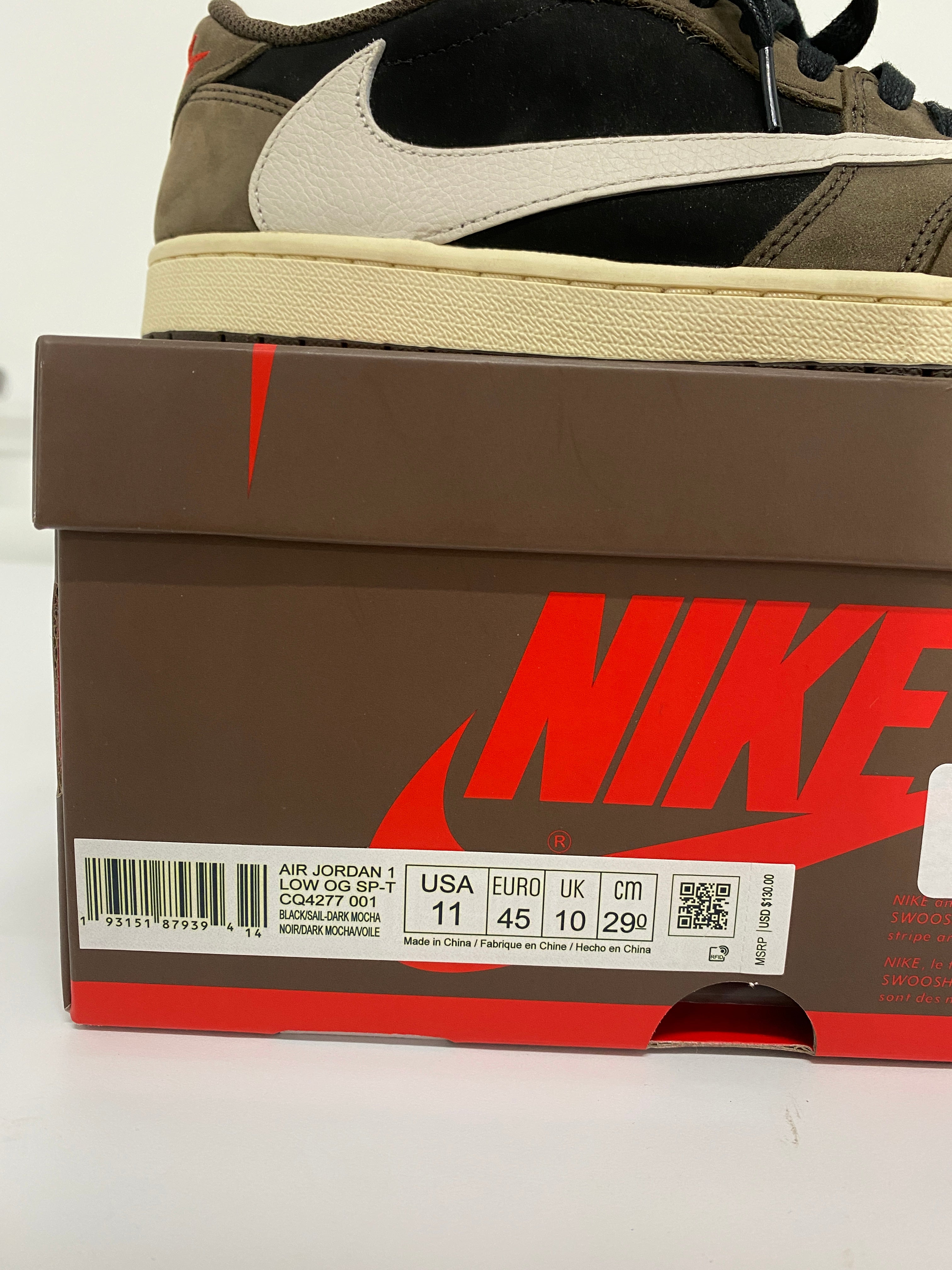 Travis Scott Jordan 1 Low Sz 11