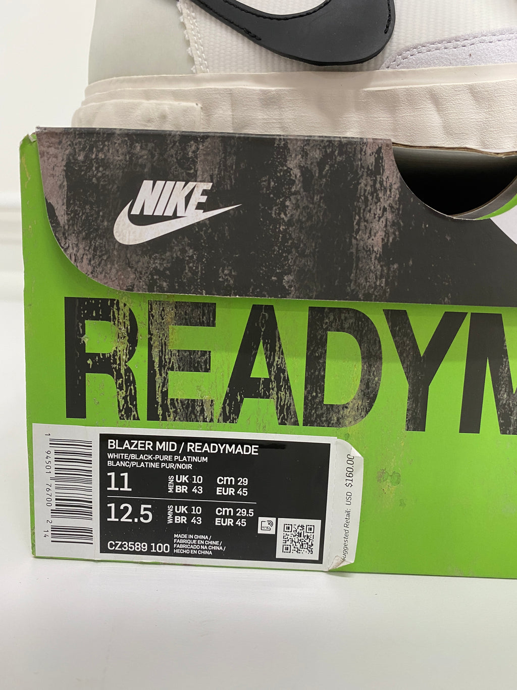 Nike Blazer High Readymade White Sz 11