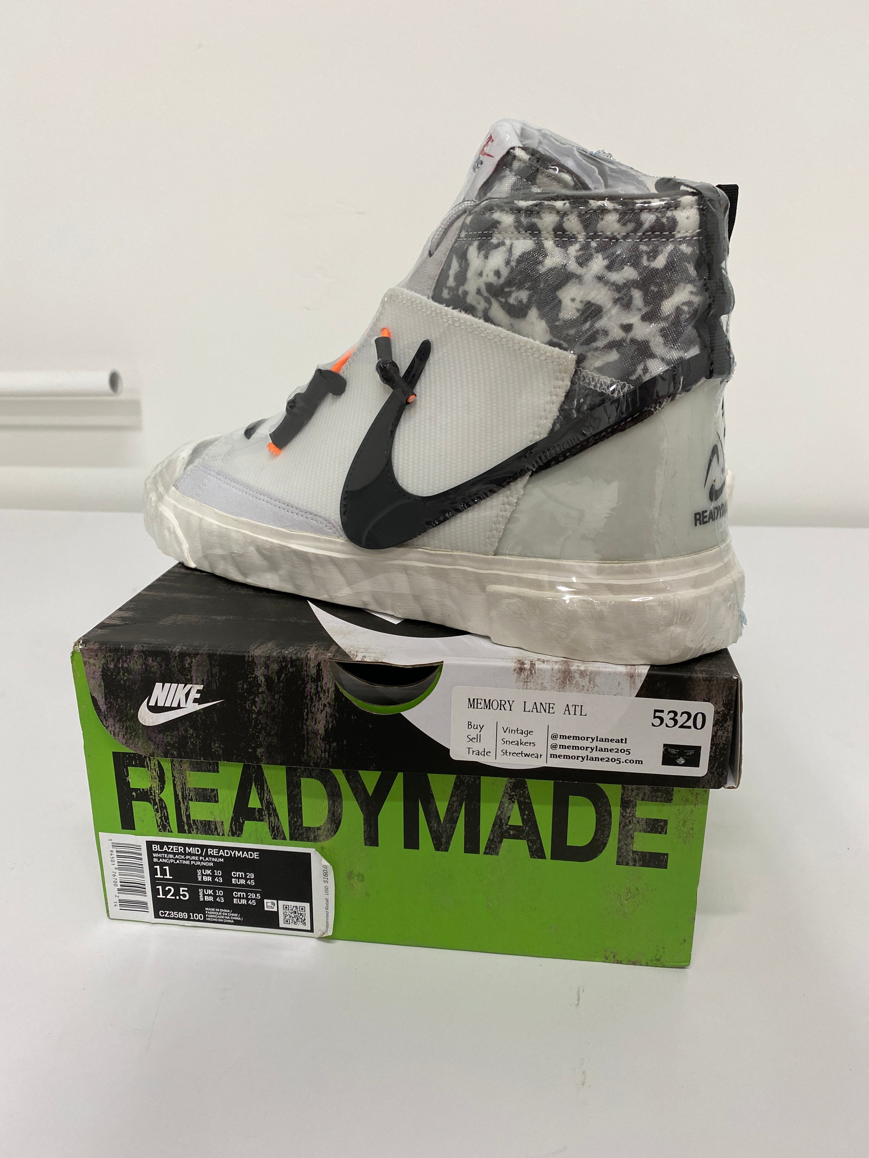 Nike Blazer High Readymade White Sz 11