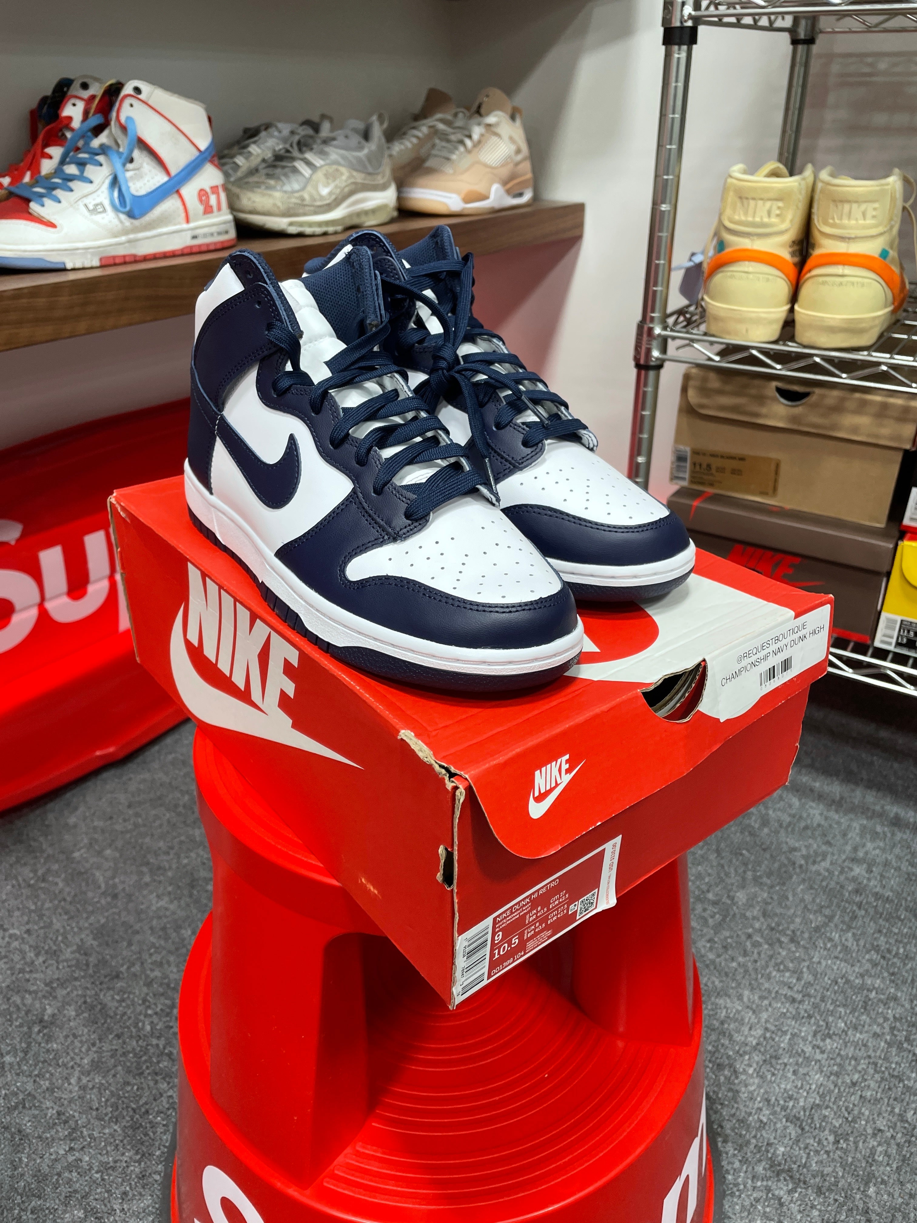 Nike Dunk High Championship Navy Sz 9