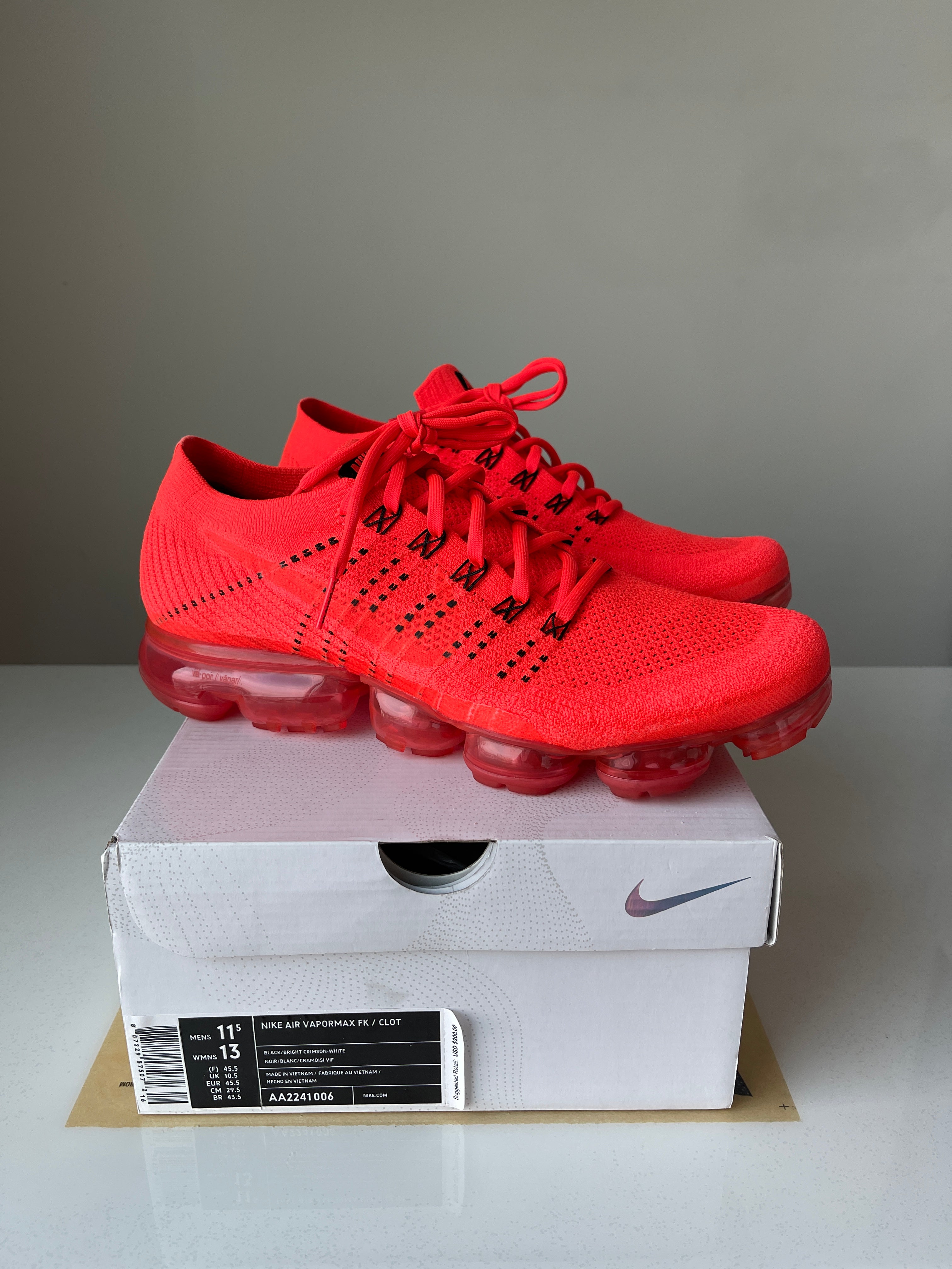 Nike Vapormax Clot Sz 11.5