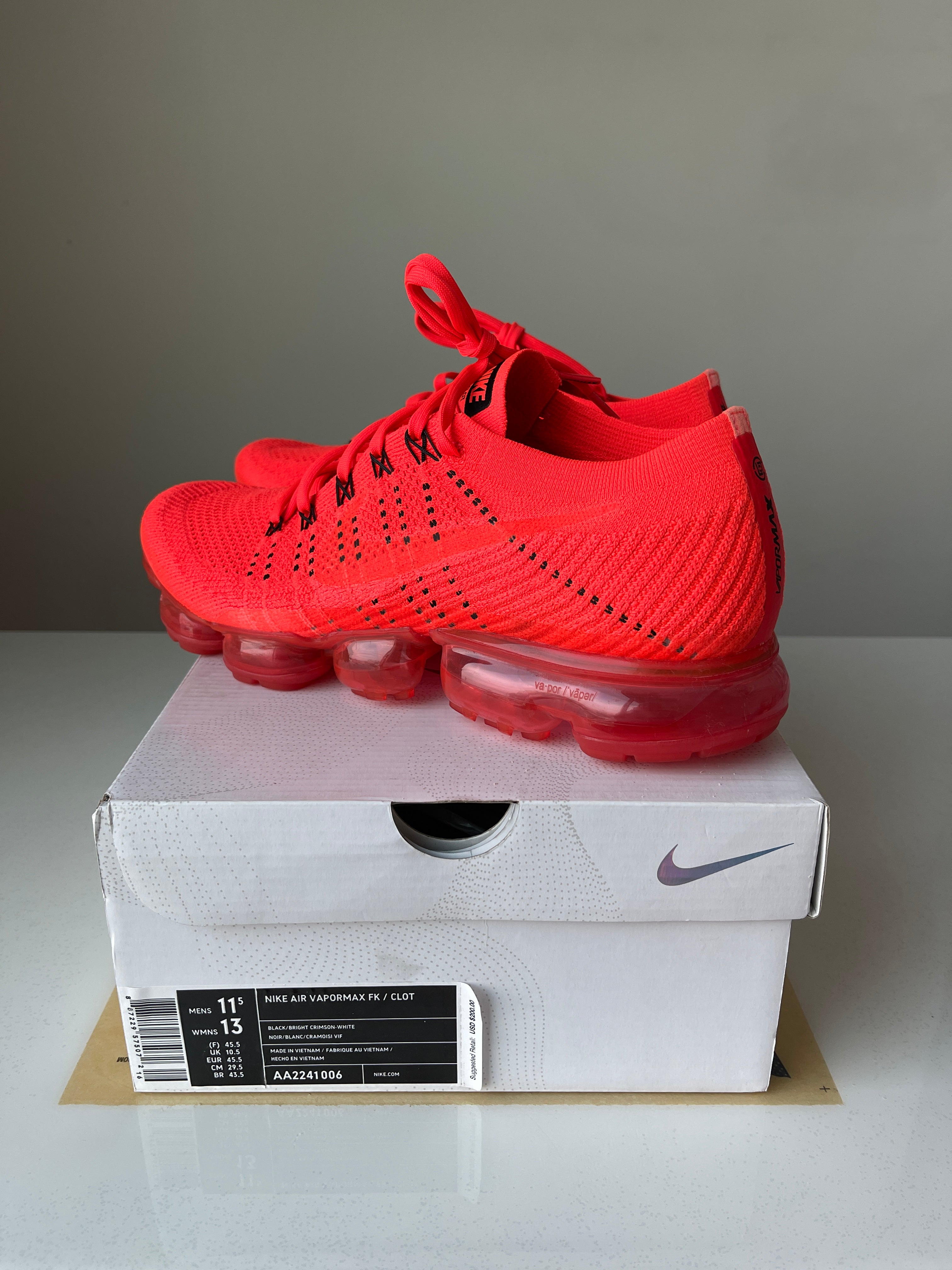 Nike Vapormax Clot Sz 11.5