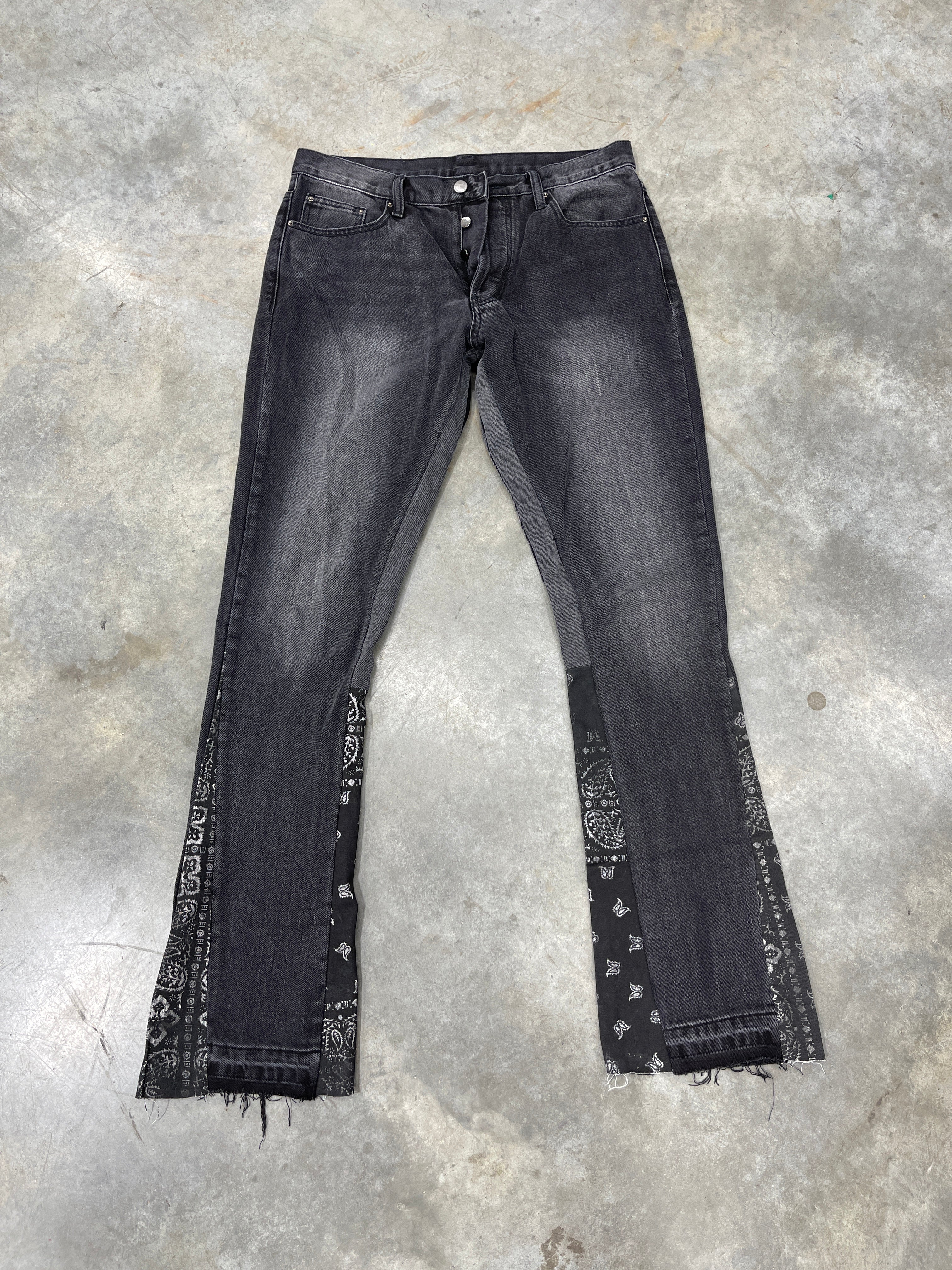 MNML Flared Bandana Denim sz 32