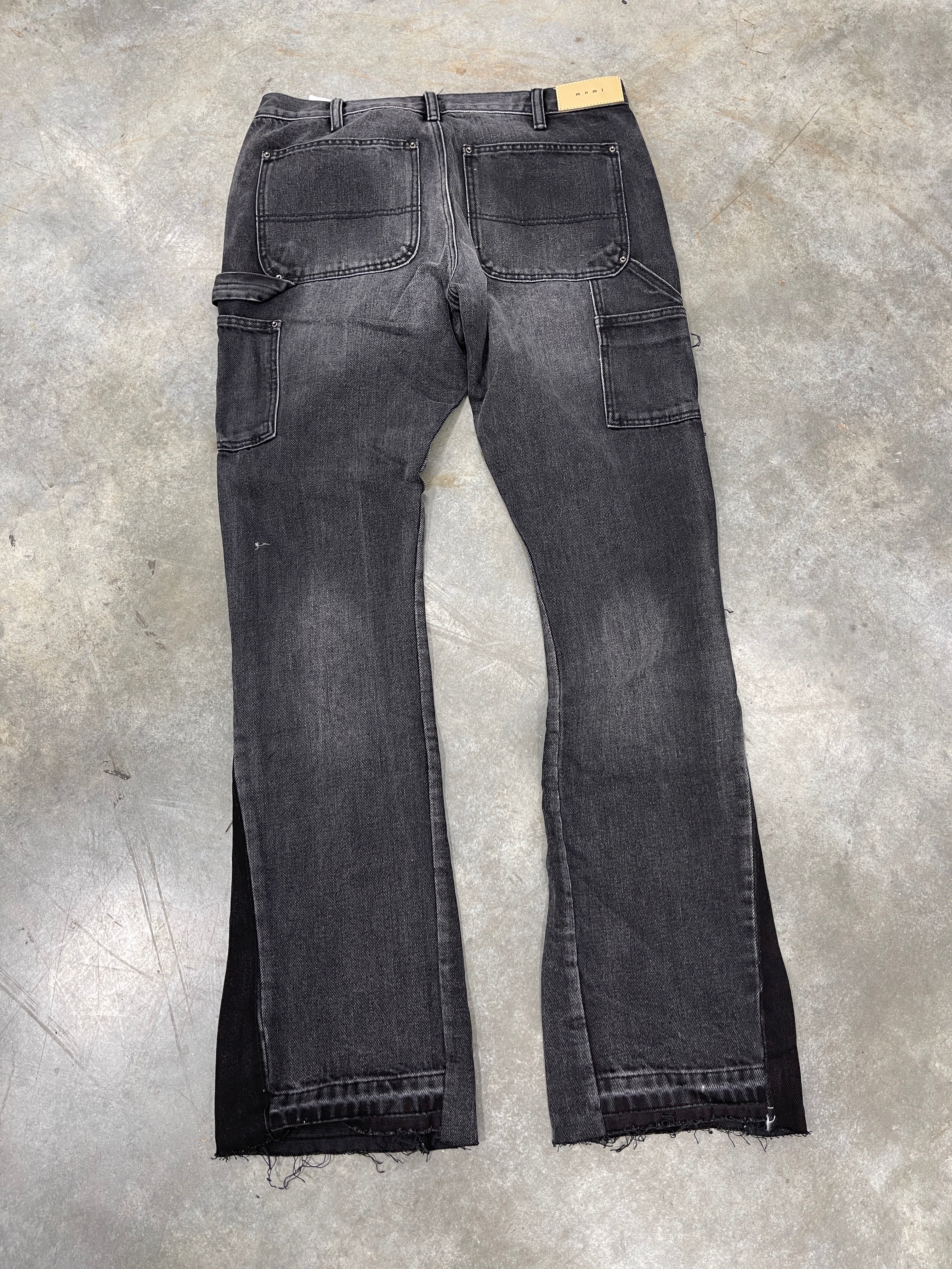 MNML Flared Multi Cut Denim Sz 31