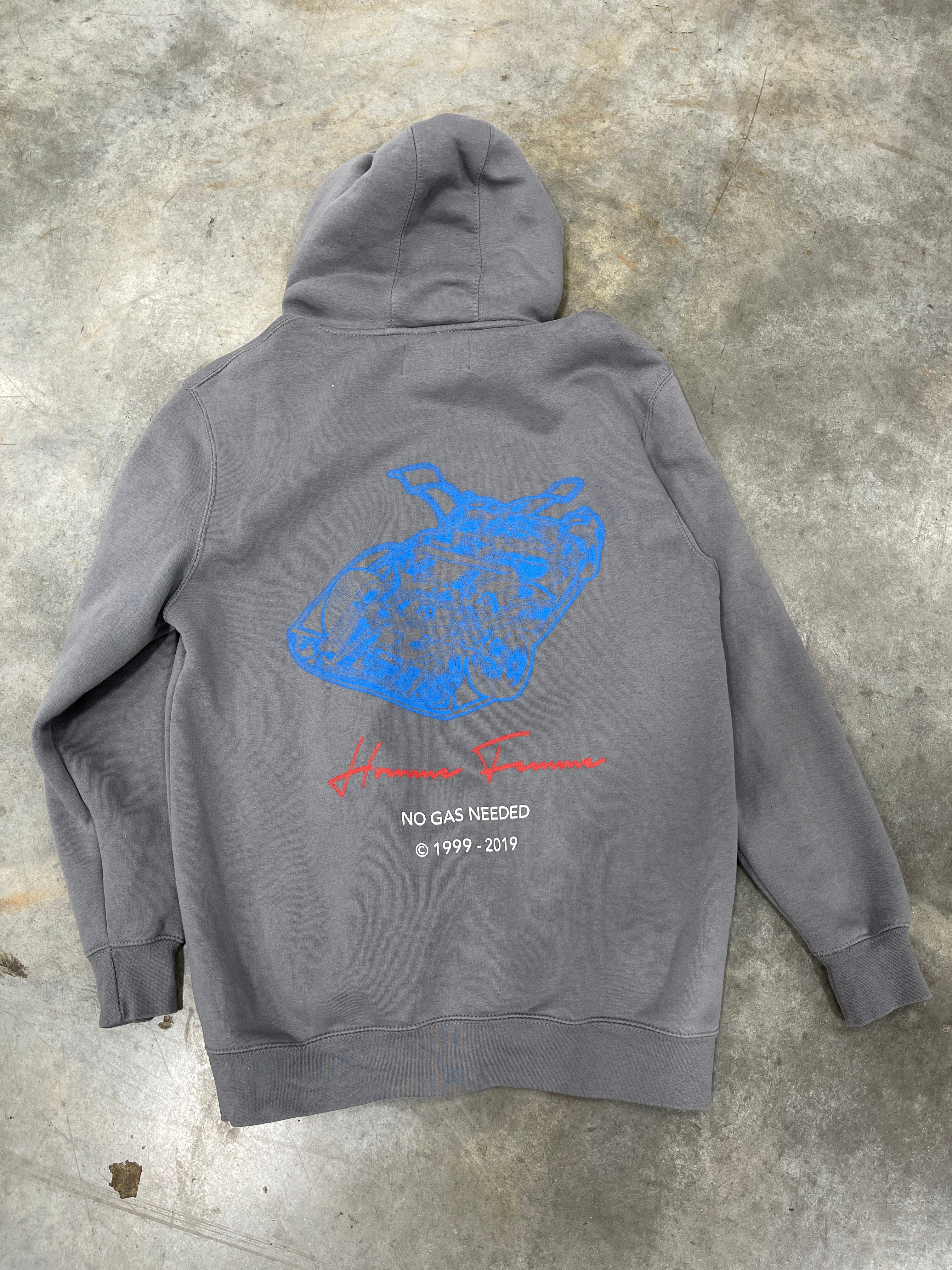 HFLA Grey Racing Hoodie Sz S