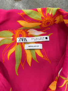 Zara Floral Button Down Sz L