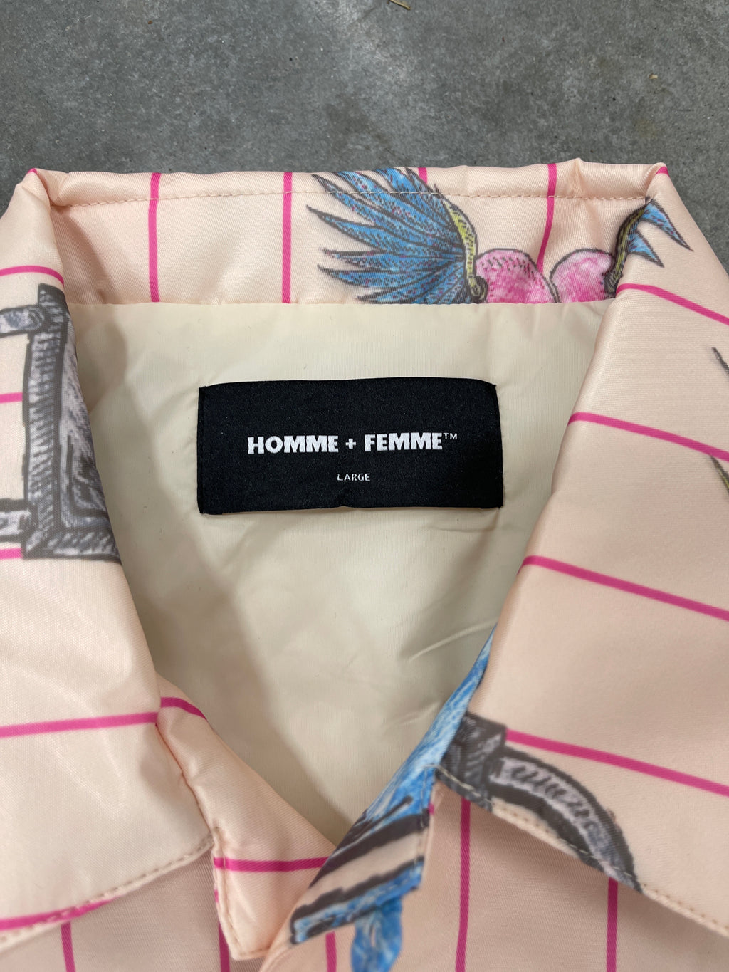 HFLA Doodle Puffer Shirt Sz L