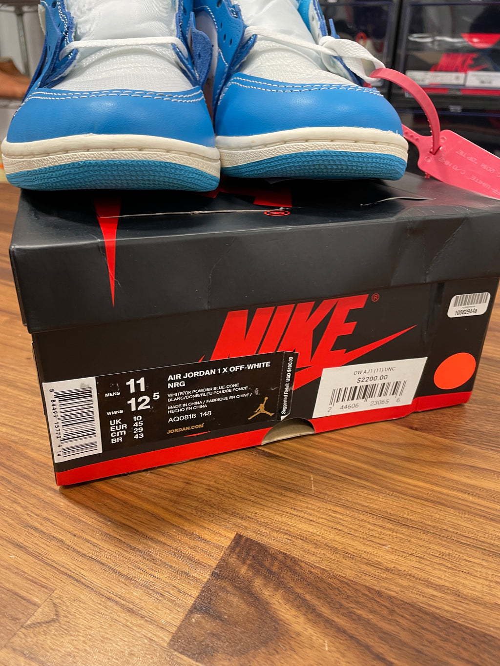 Jordan 1 Off White UNC Sz 11