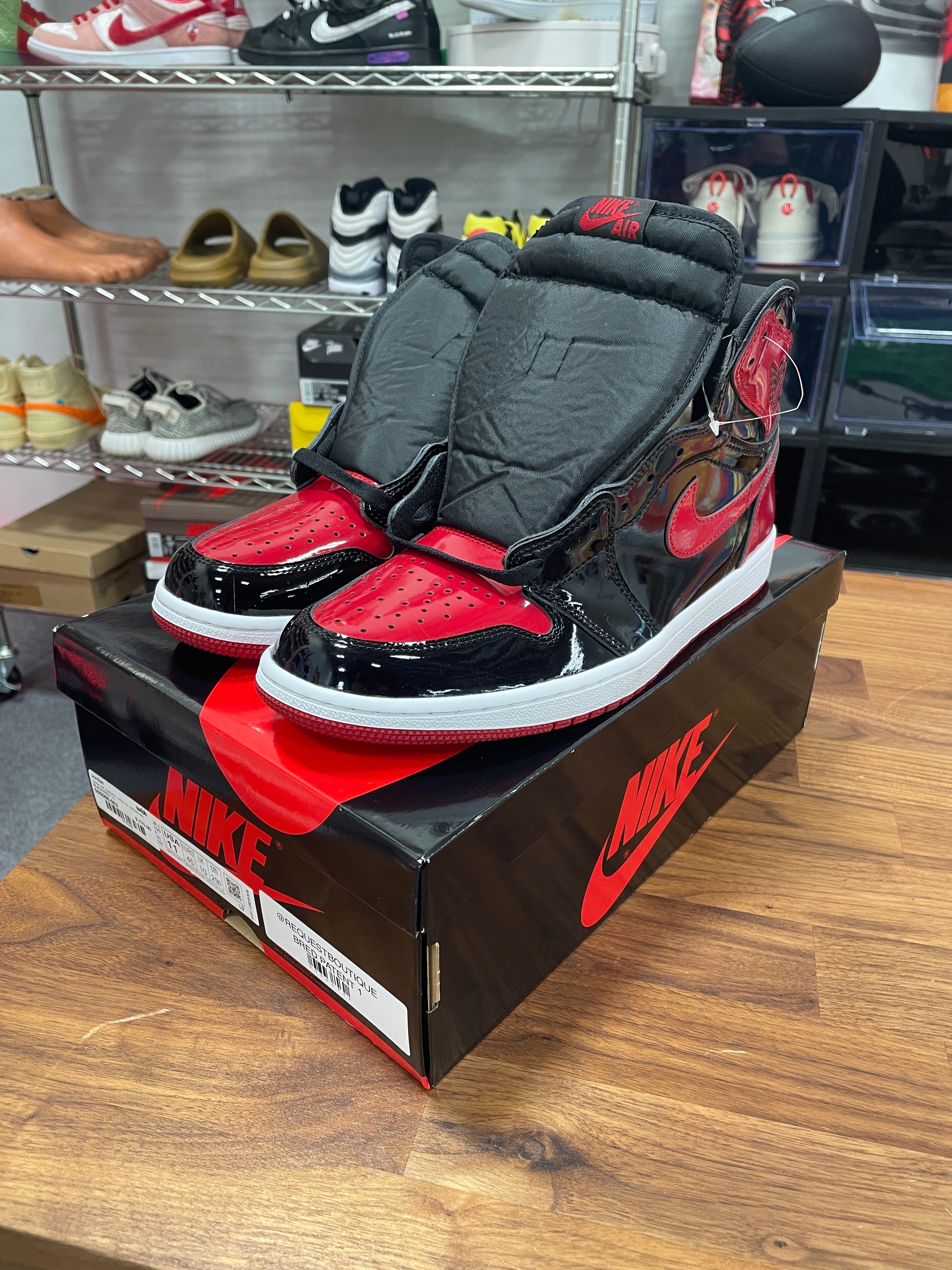 Jordan 1 High Patent Bred Sz 11