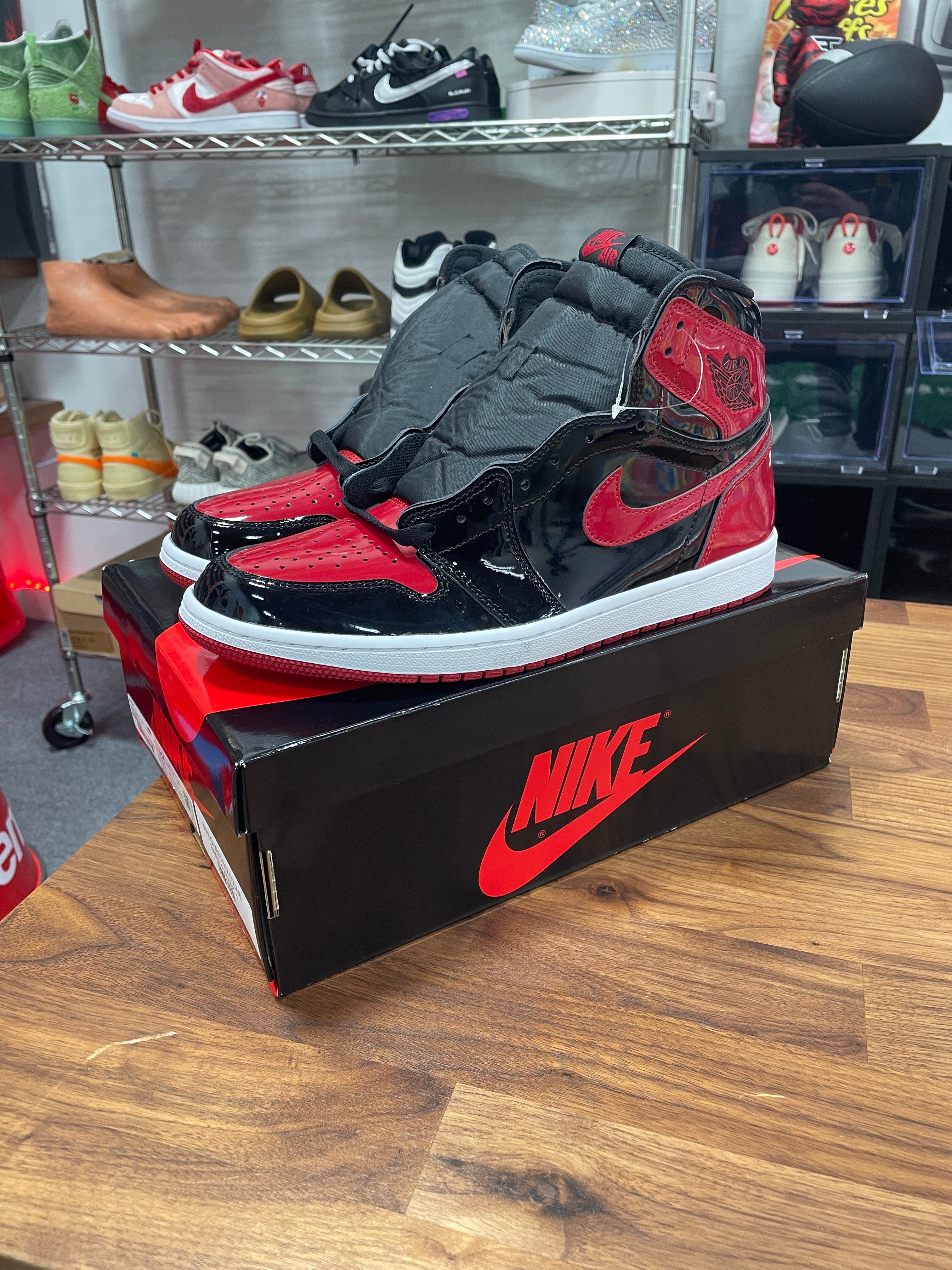 Jordan 1 High Patent Bred Sz 11