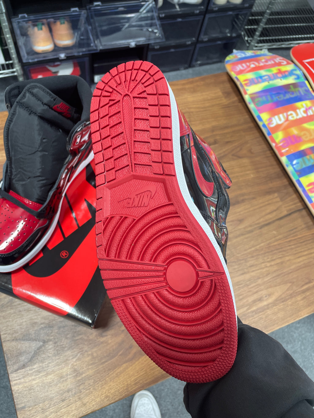 Jordan 1 High Patent Bred Sz 11
