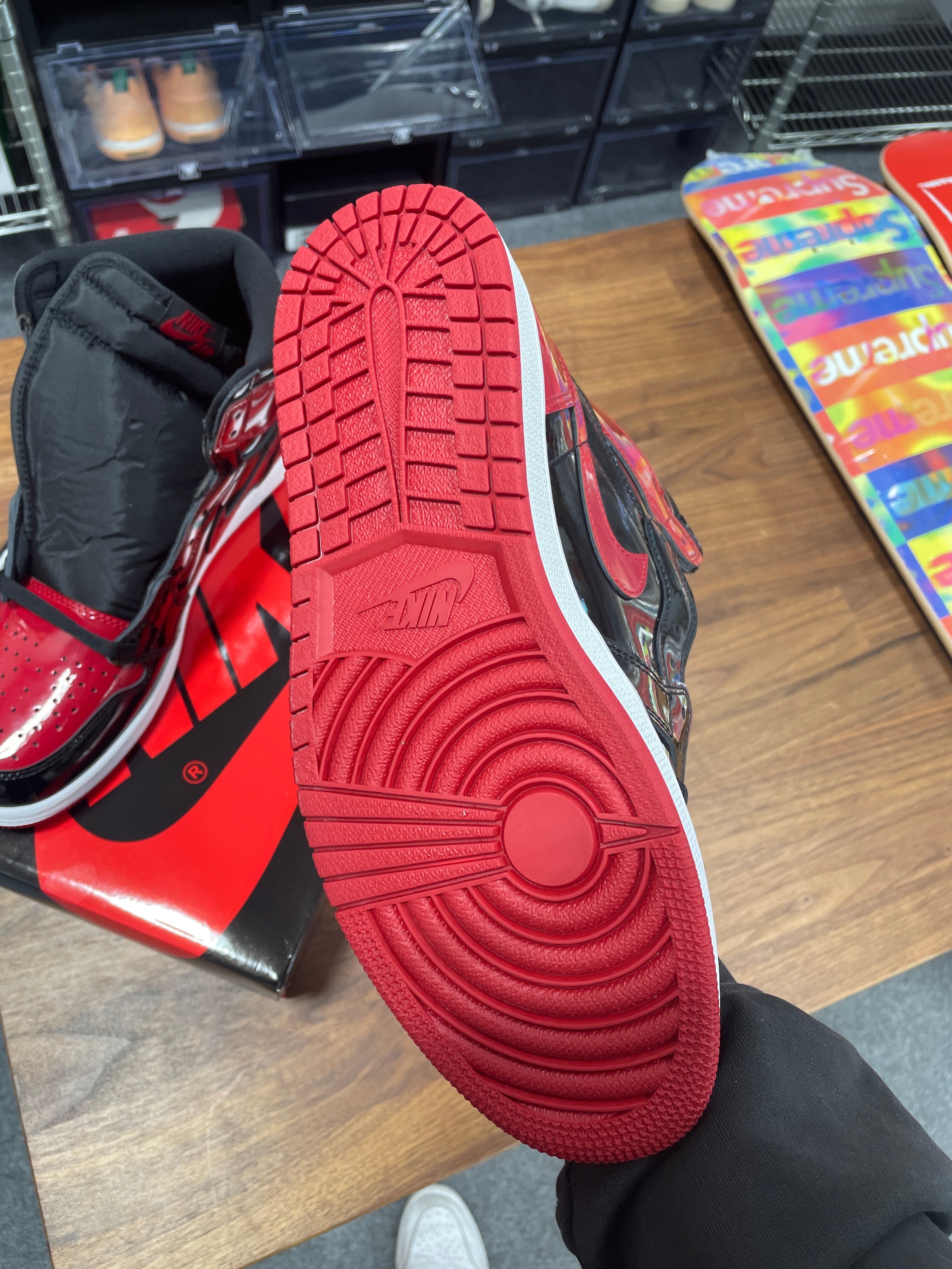 Jordan 1 High Patent Bred Sz 11