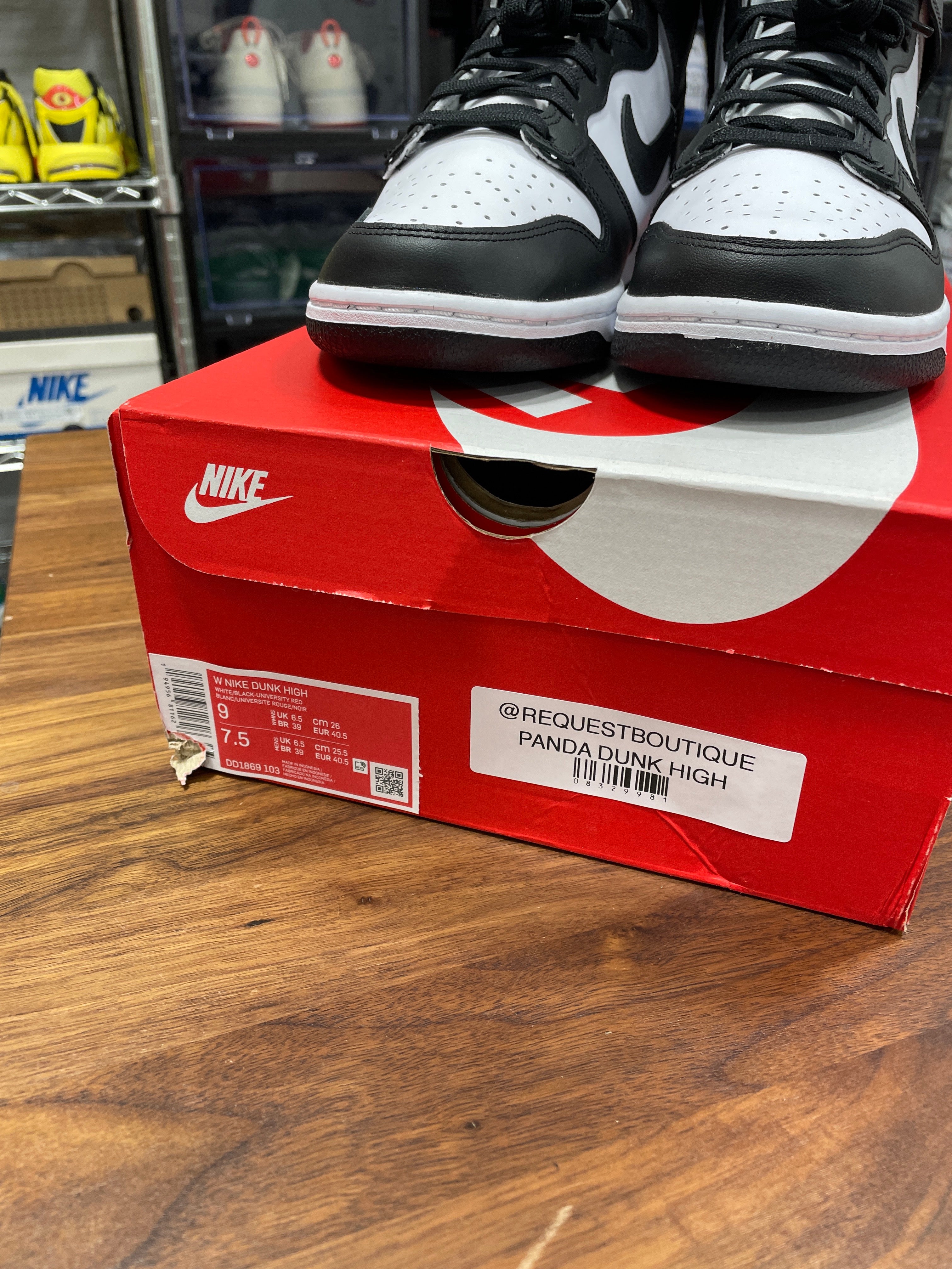 Nike Dunk High Panda Sz W9 Mens 7.5