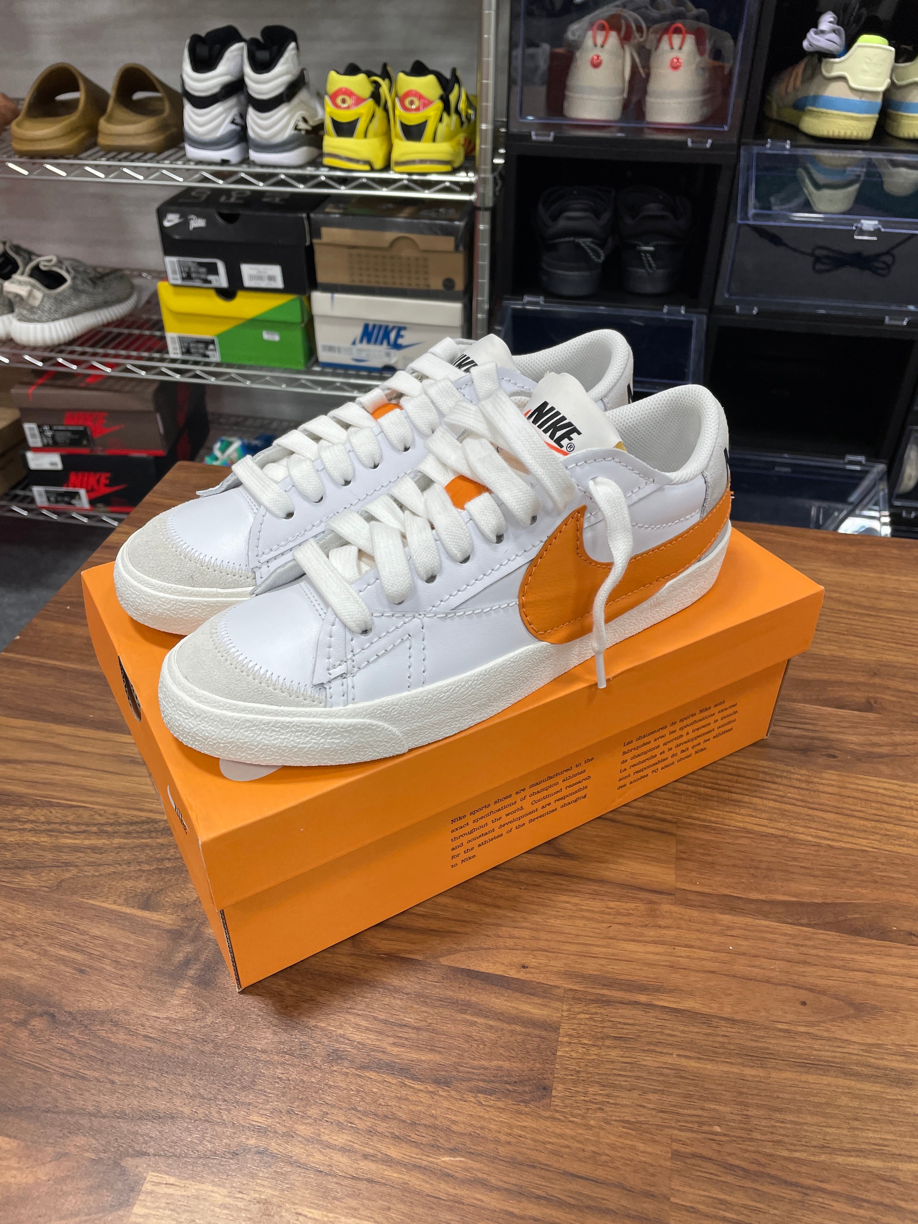 Nike Blazer Low 77 Jumbo Orange Sz 10