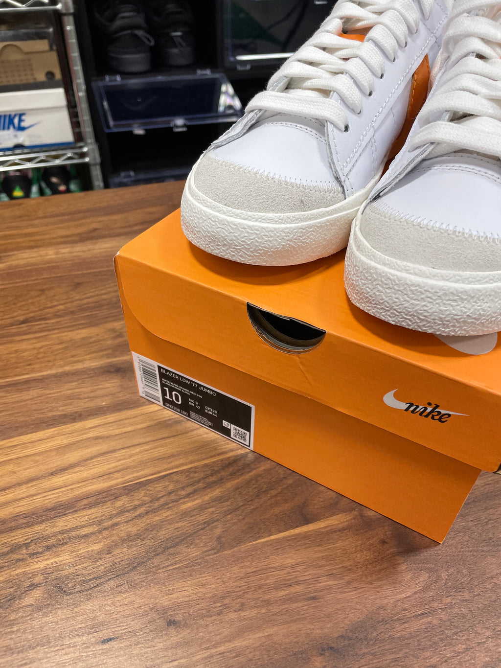 Nike Blazer Low 77 Jumbo Orange Sz 10