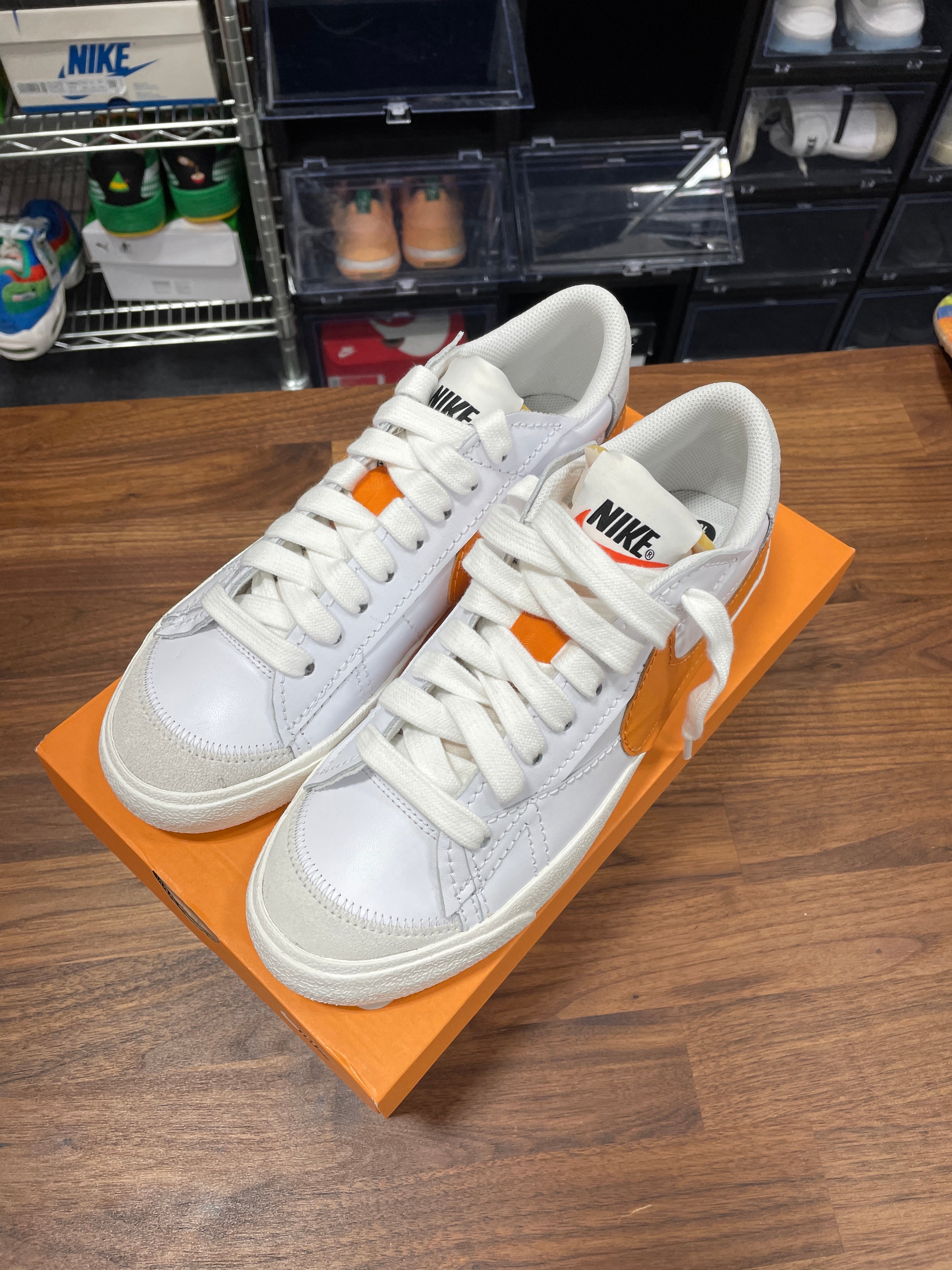Nike Blazer Low 77 Jumbo Orange Sz 10