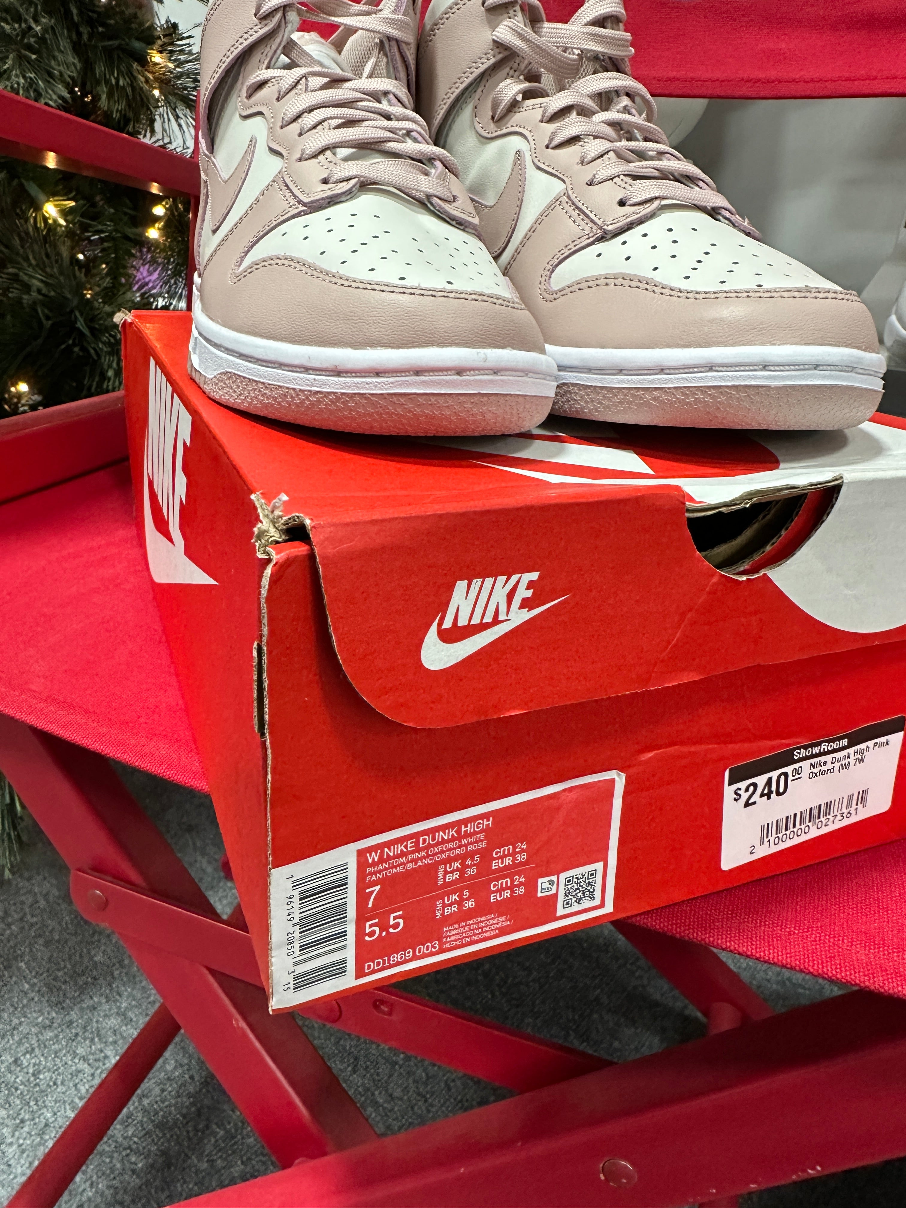 Nike Dunk High Pink Oxford (W)Sz 7