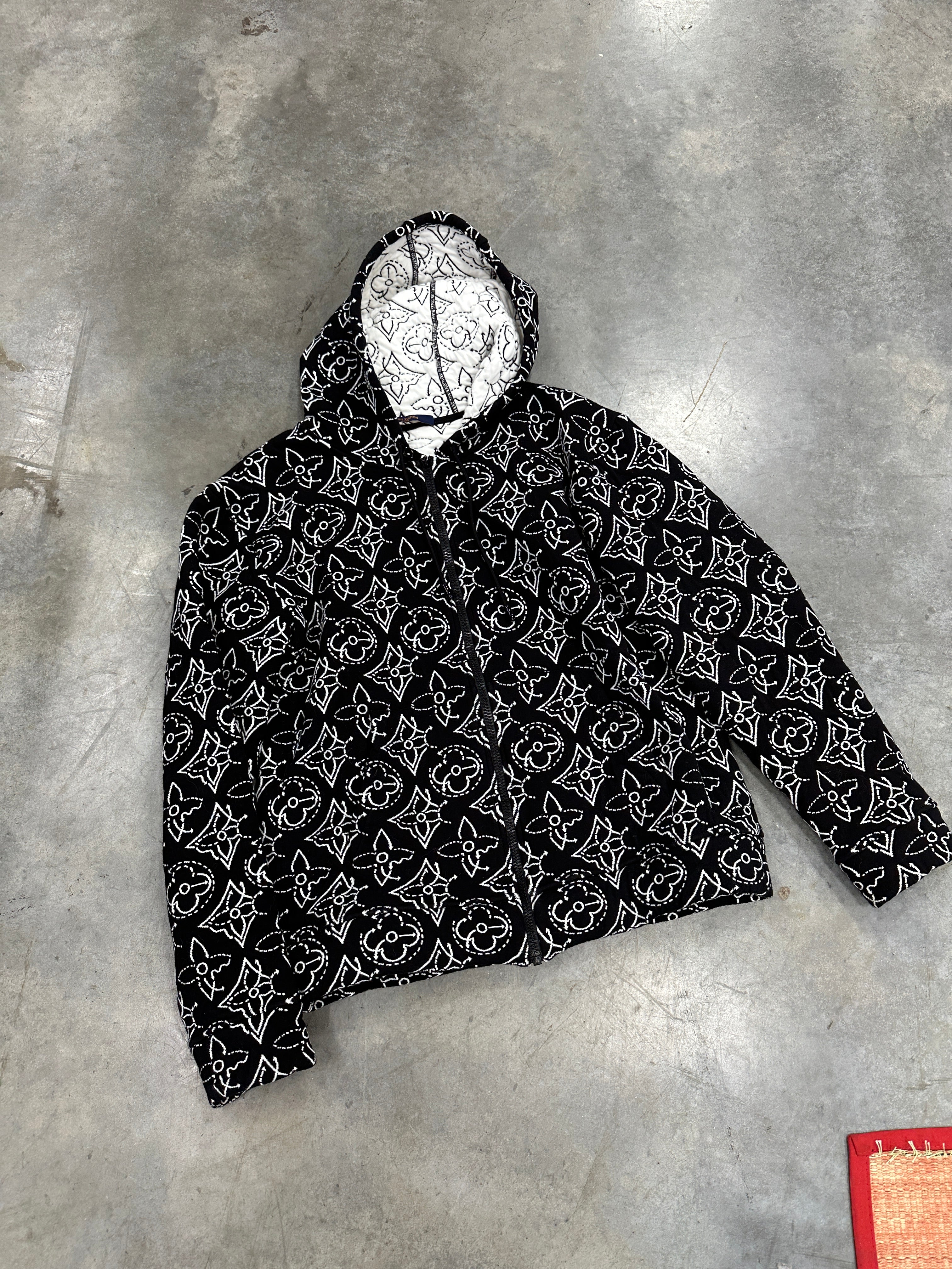 Louis Vuitton x NBA Strategic Flowers Quilted Hoodie Sz L
