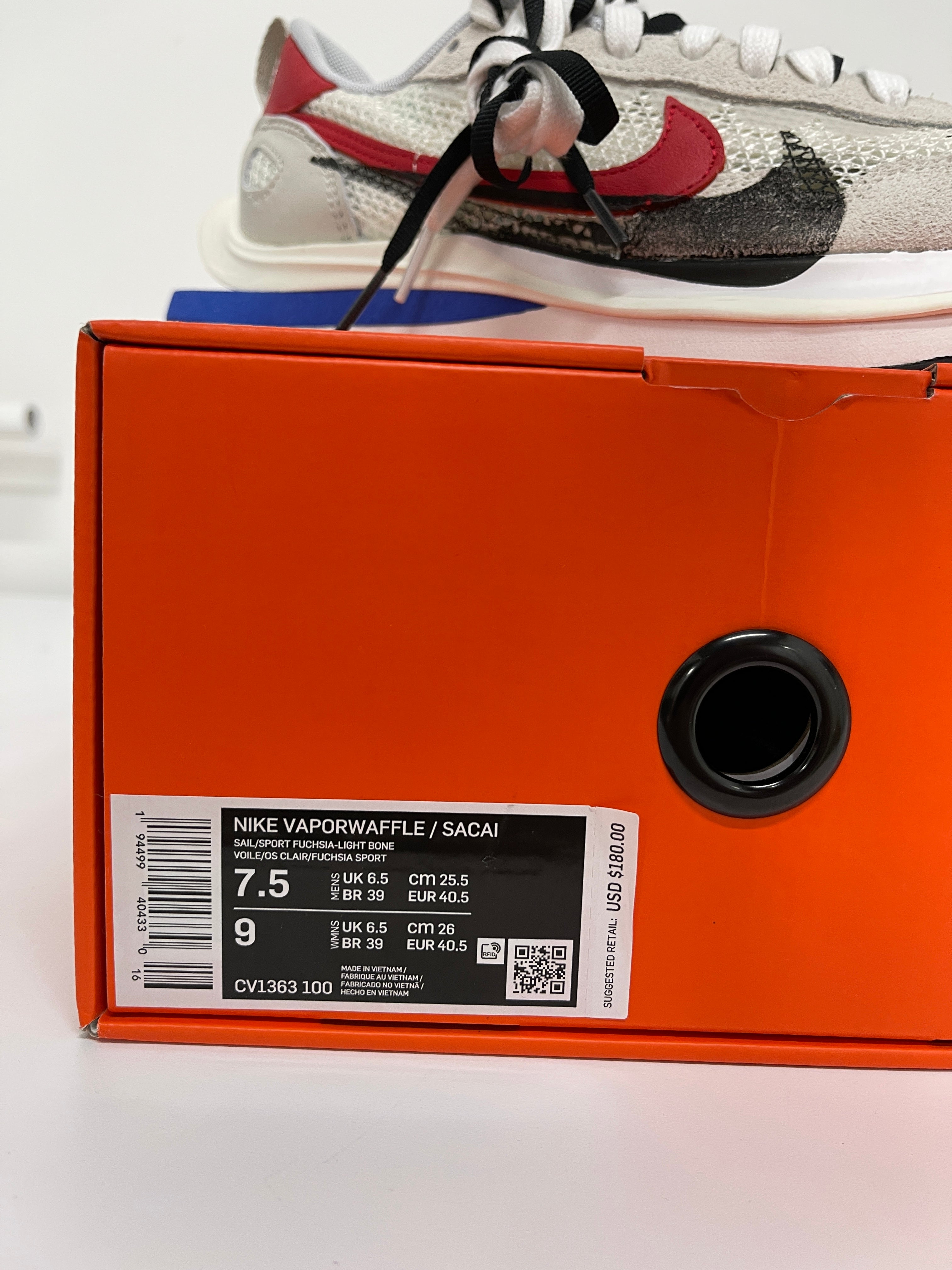 Nike Sacai Vapor Waffle Sz 7.5