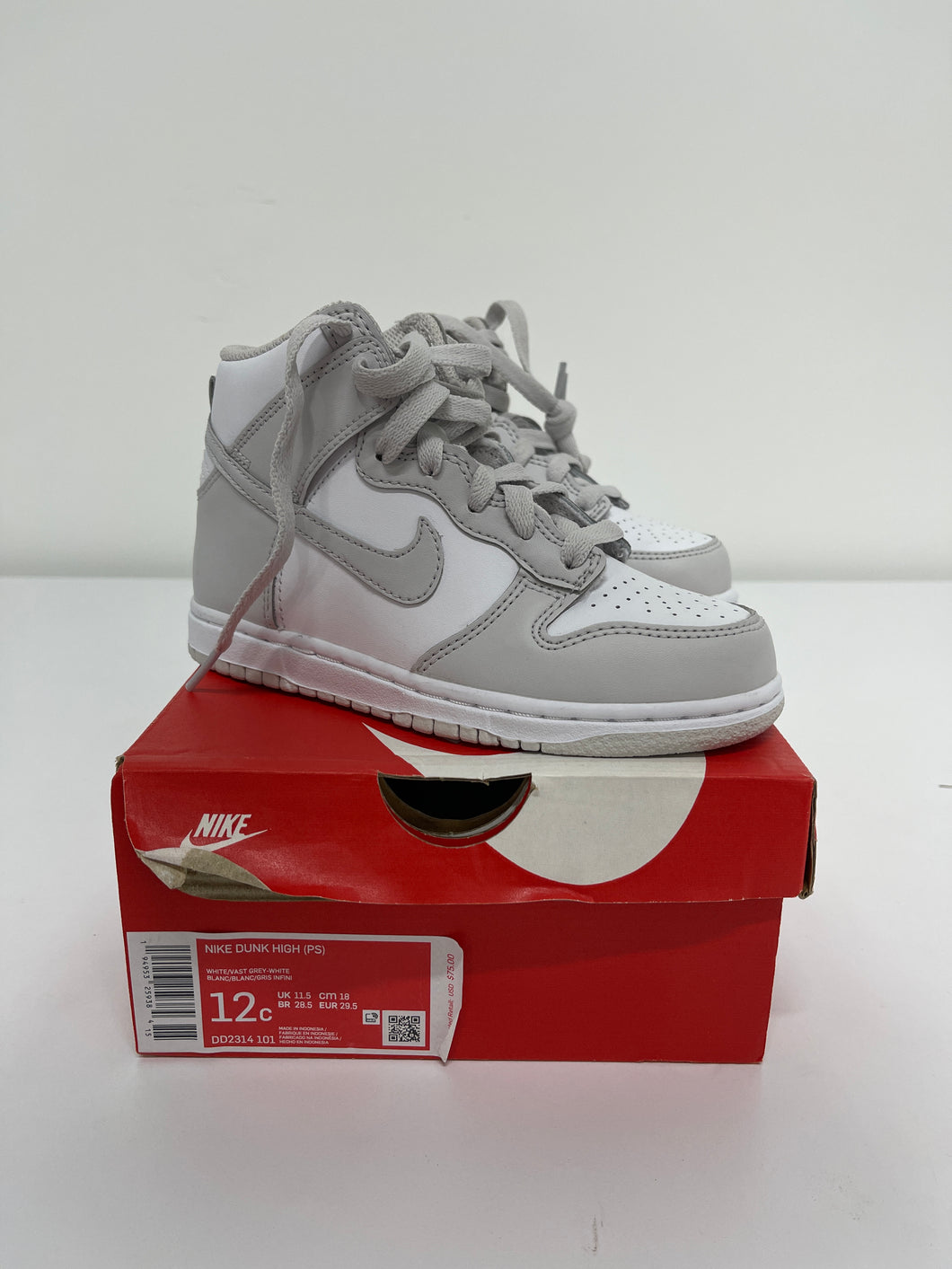 Nike Dunk High Vast Grey Sz 12c