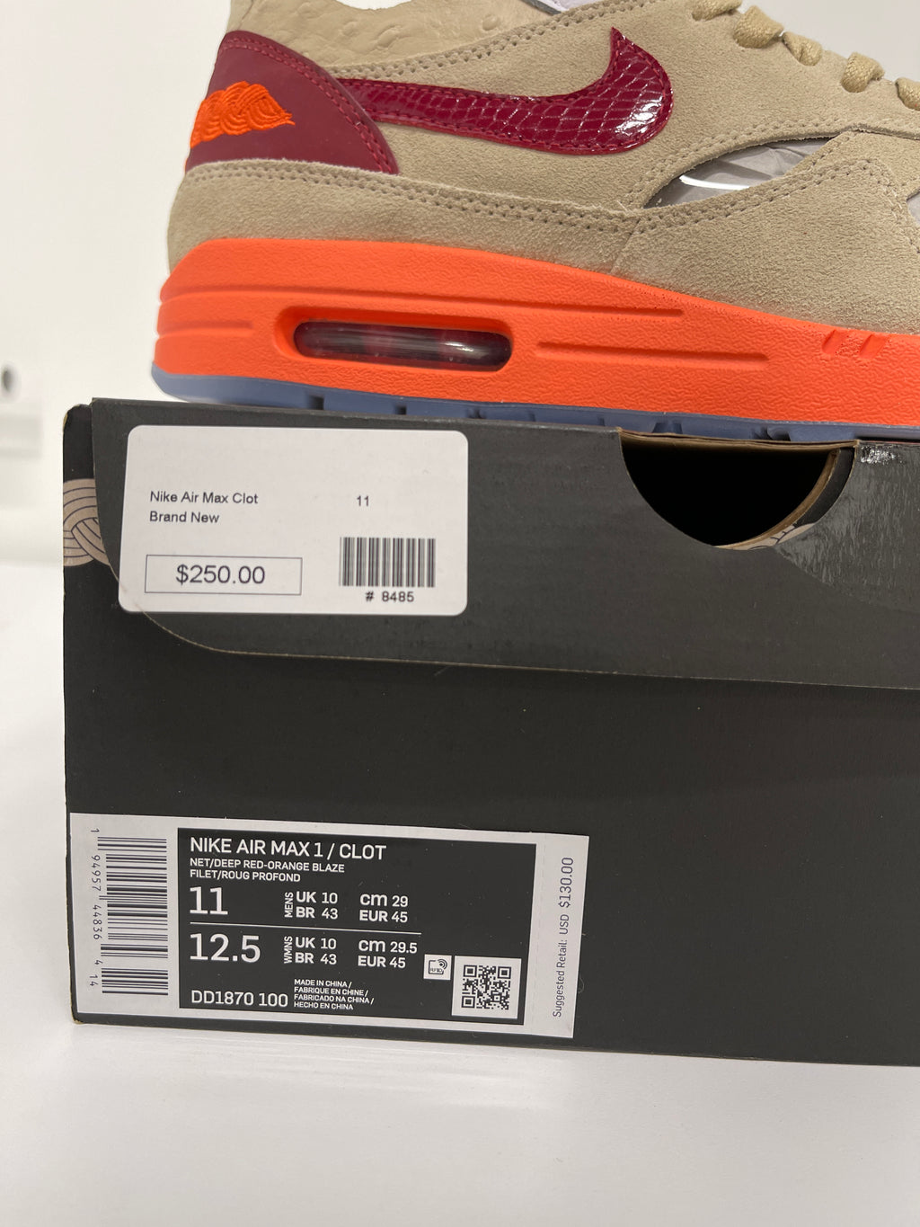 Nike Air Max 1 Clot Sz 11