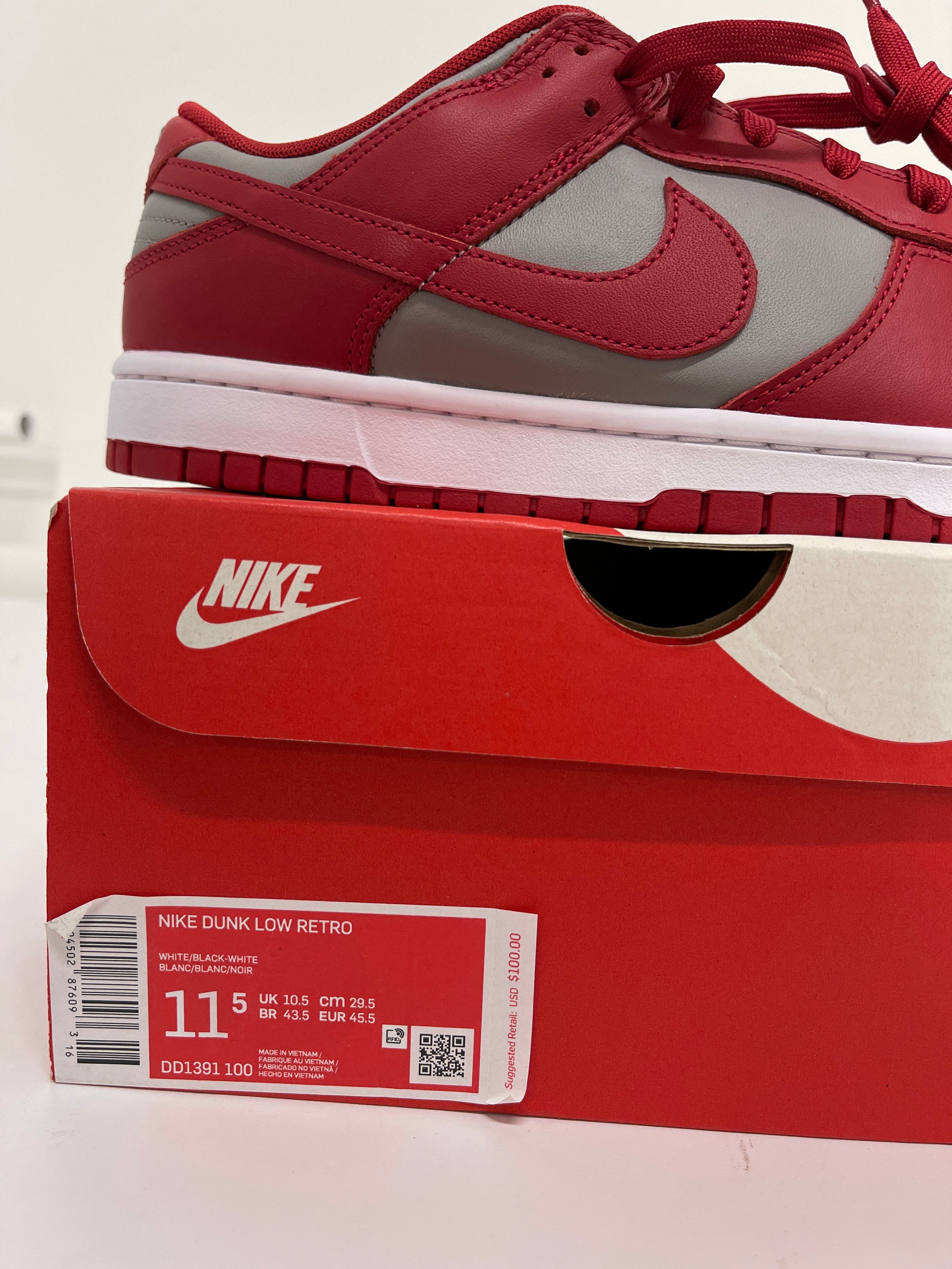 Nike Dunk Low University Red Sz 11.5