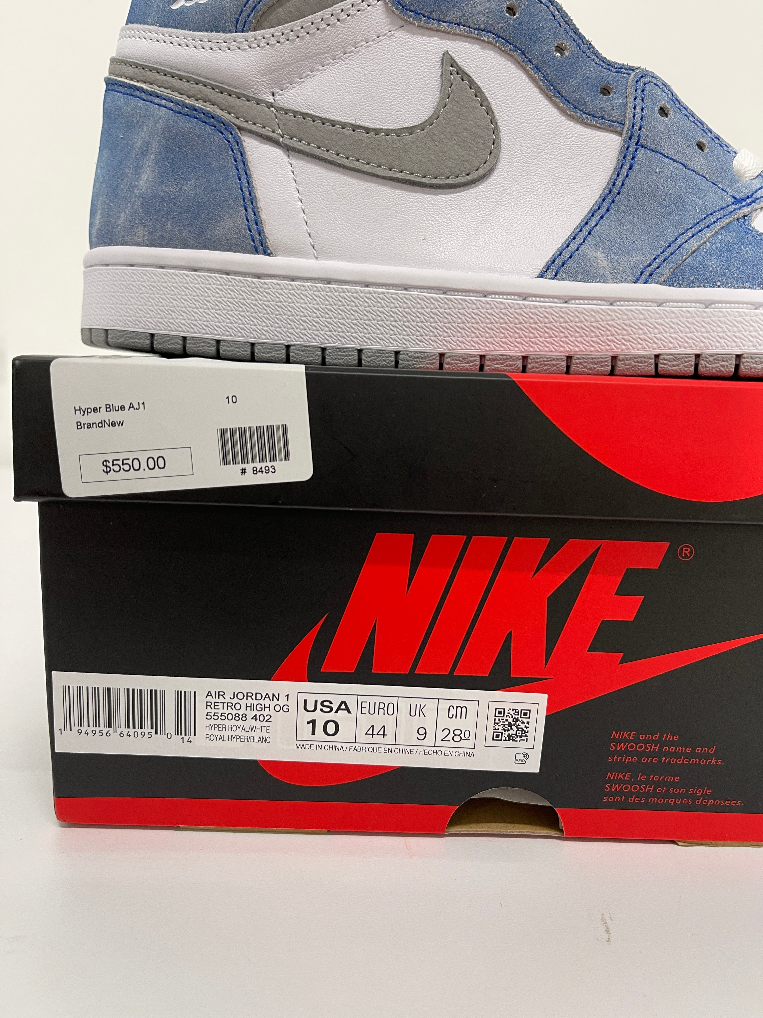 Nike Air Jordan 1 Hyper Royal Sz 10