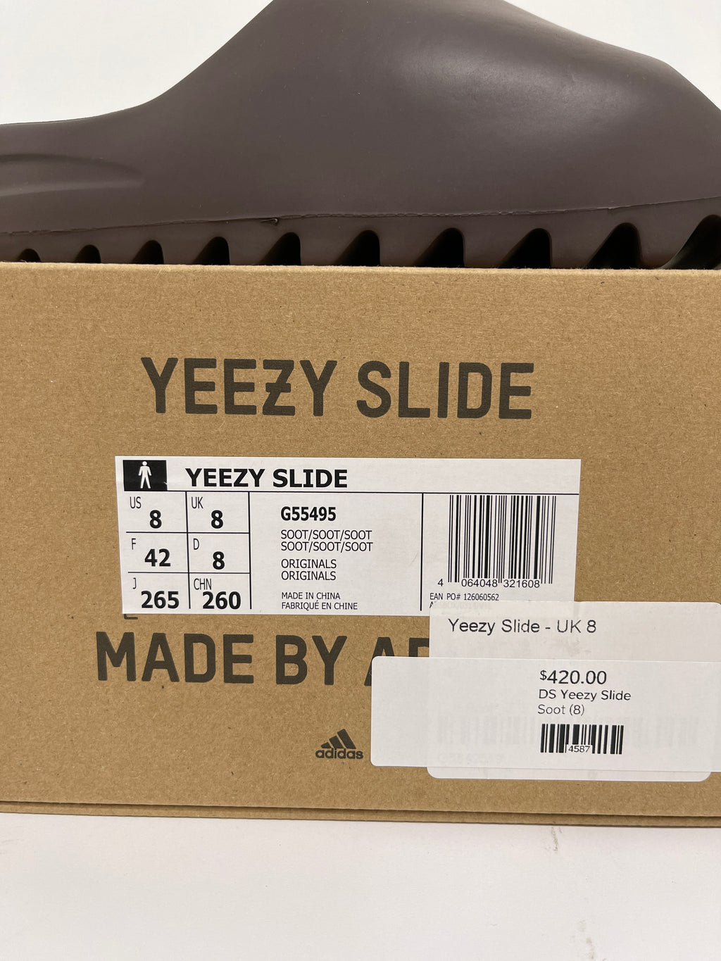 Yeezy Slide Soot Sz 8