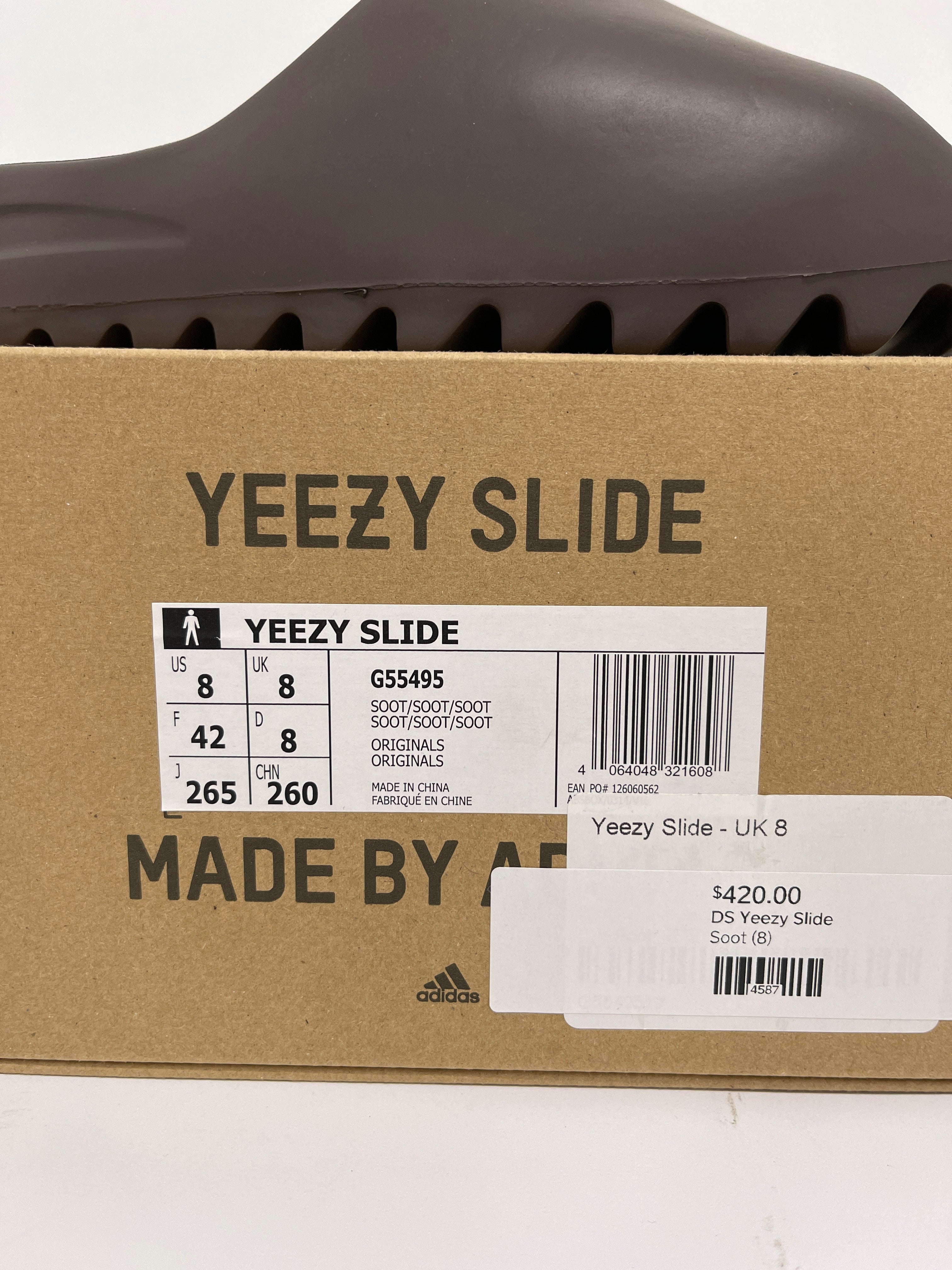 Yeezy Slide Soot Sz 8