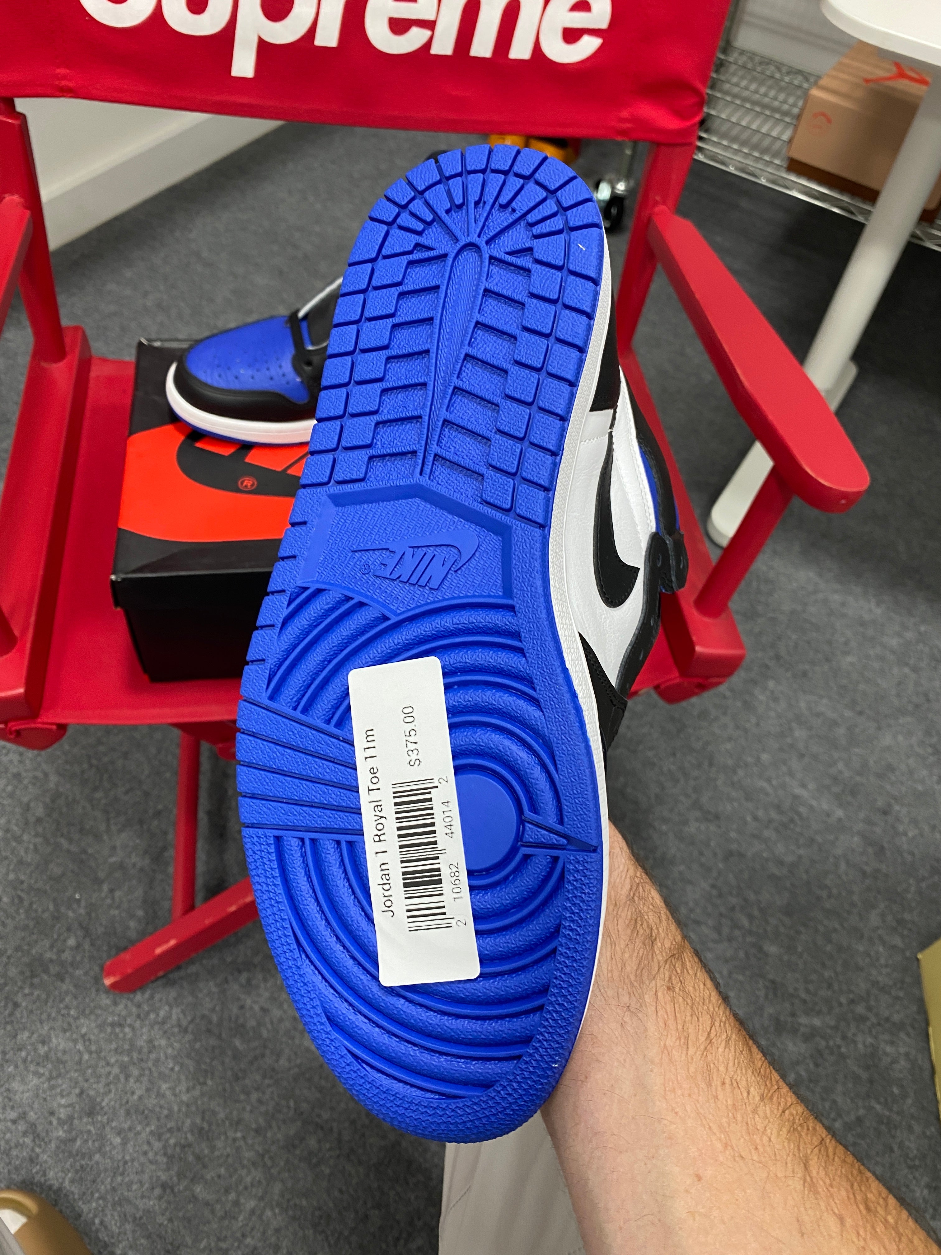 Jordan 1 Retro High Royal Toe Sz 11