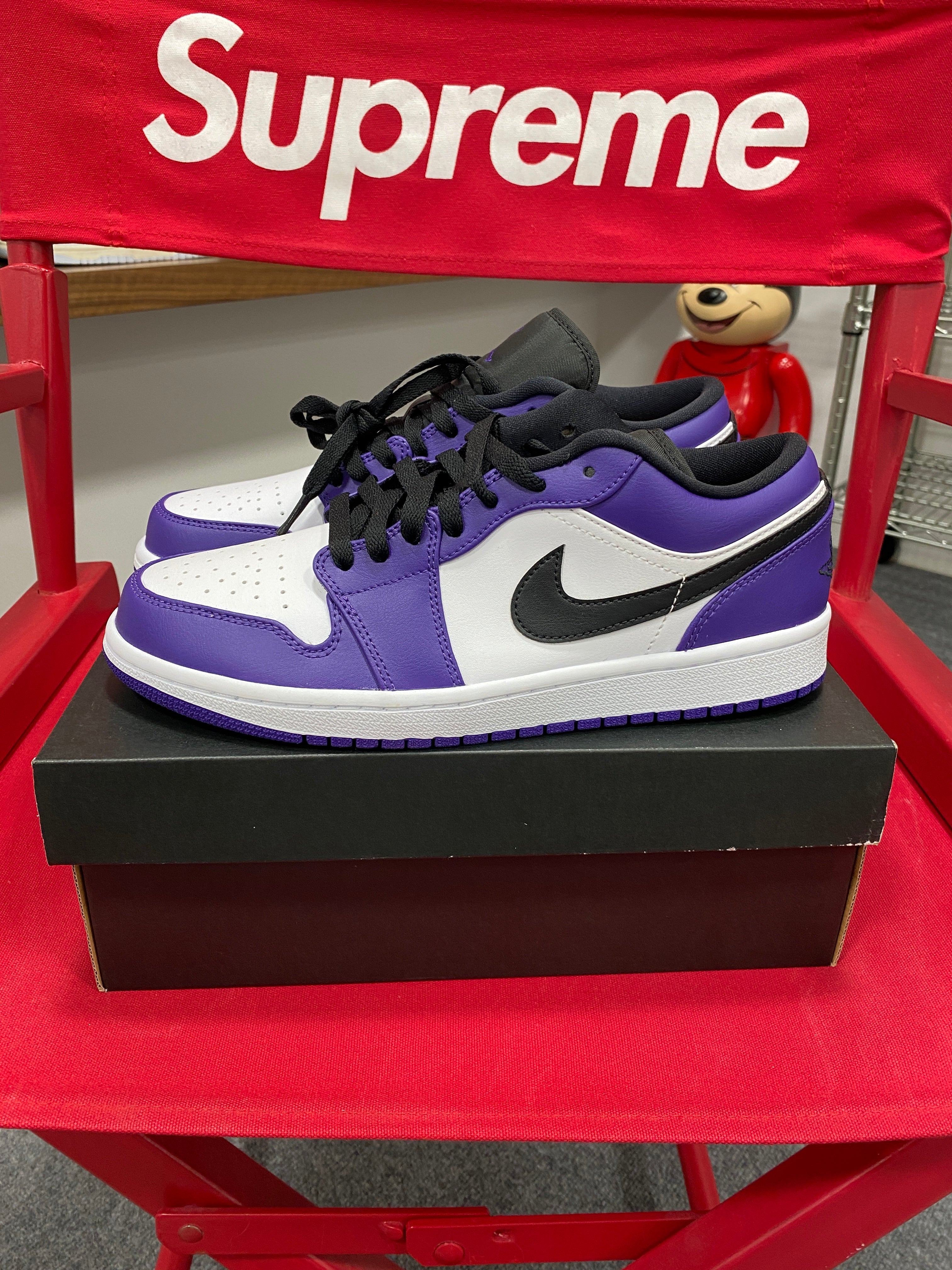 Jordan 1 Low Court Purple Sz 8.5
