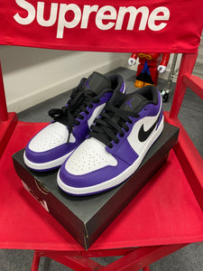 Jordan 1 Low Court Purple Sz 8.5