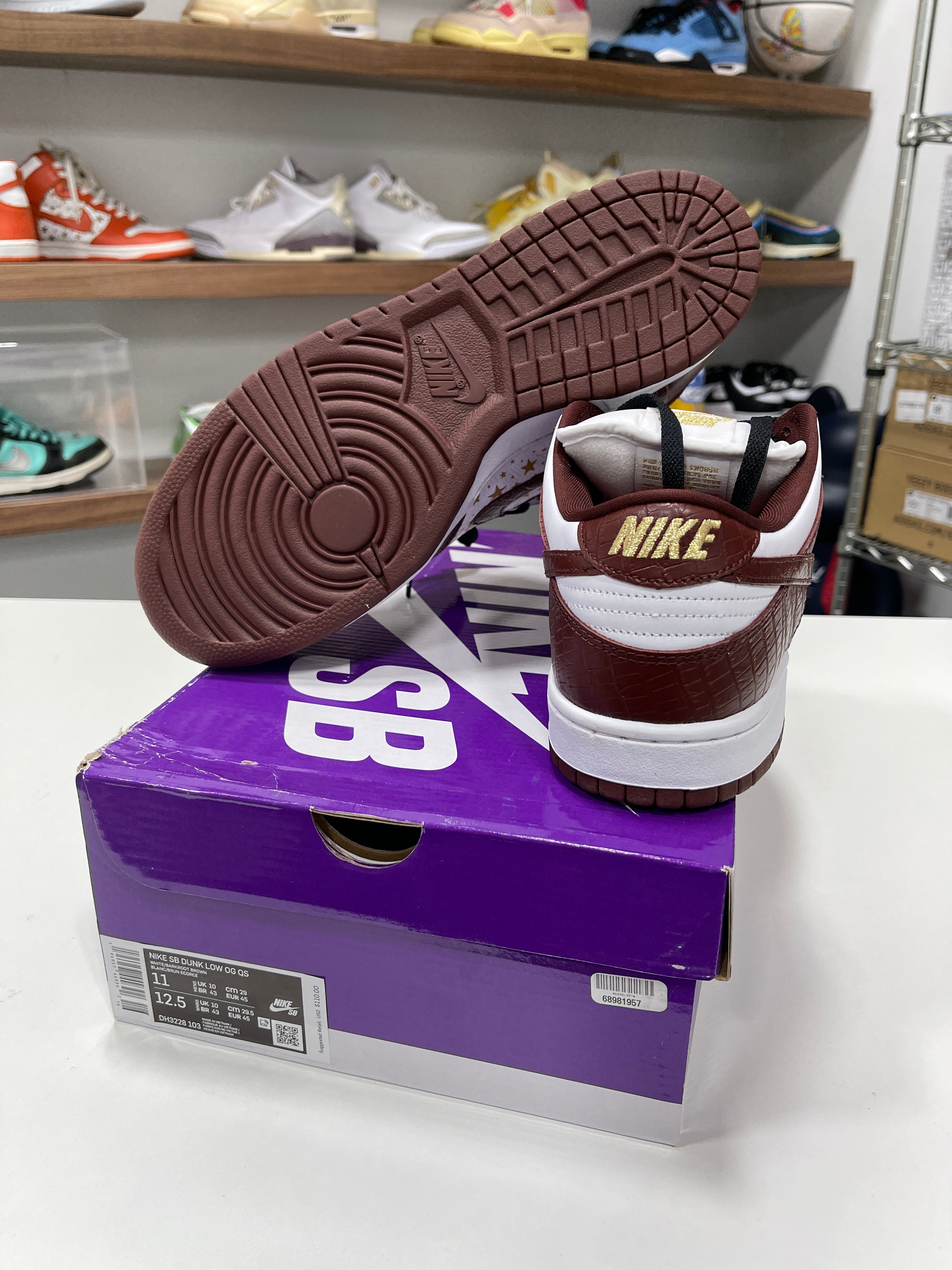 Nike Supreme SB Dunk Low Barkroot Brown Sz 11