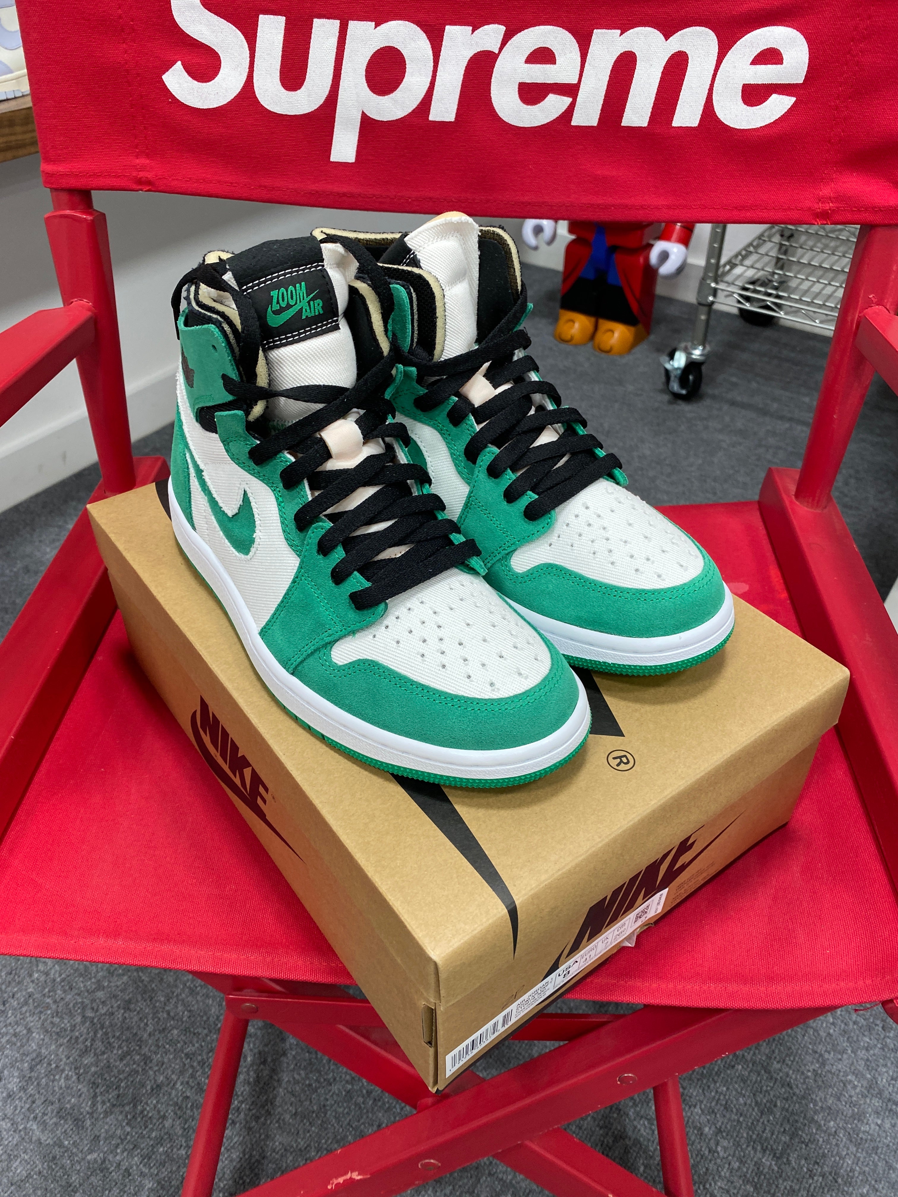 Jordan 1 High Zoom CMFT Stadium Green Sz 8