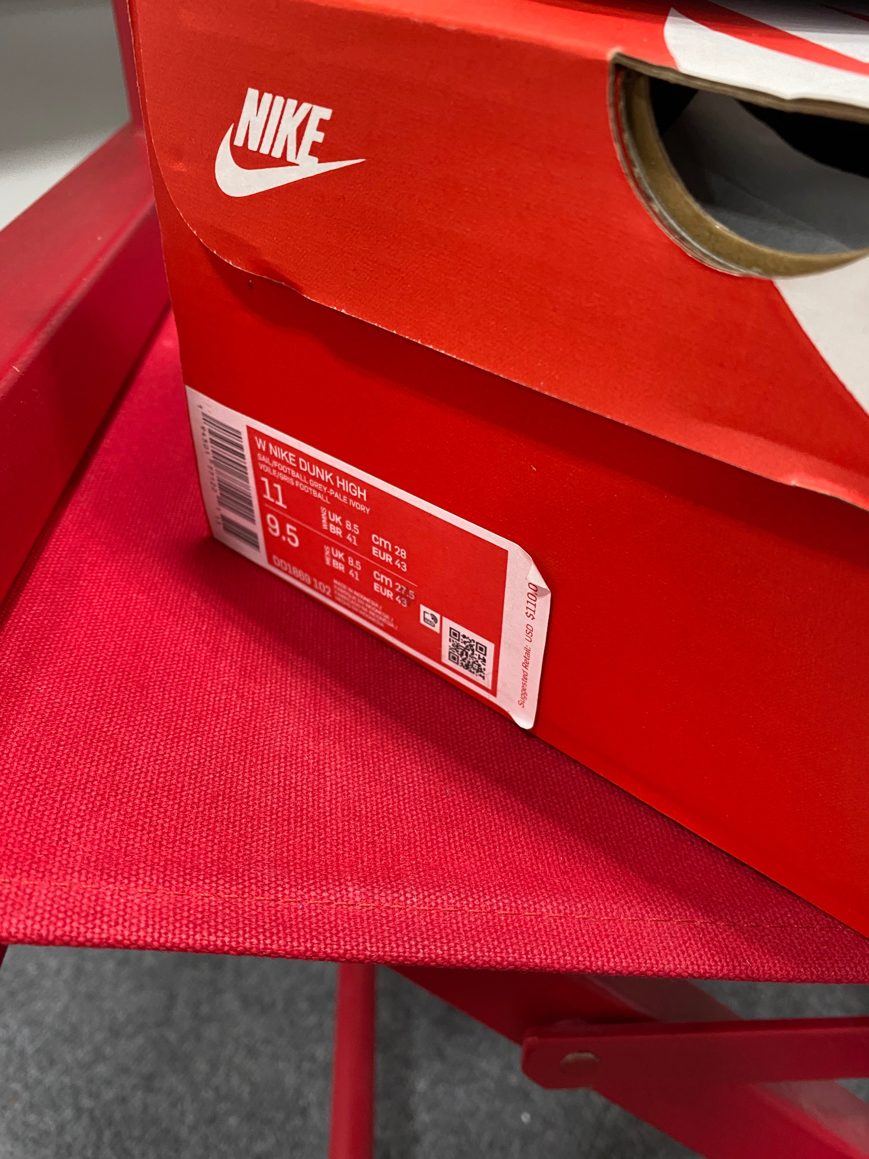 Nike Dunk High Sail Football Grey Mens 9.5