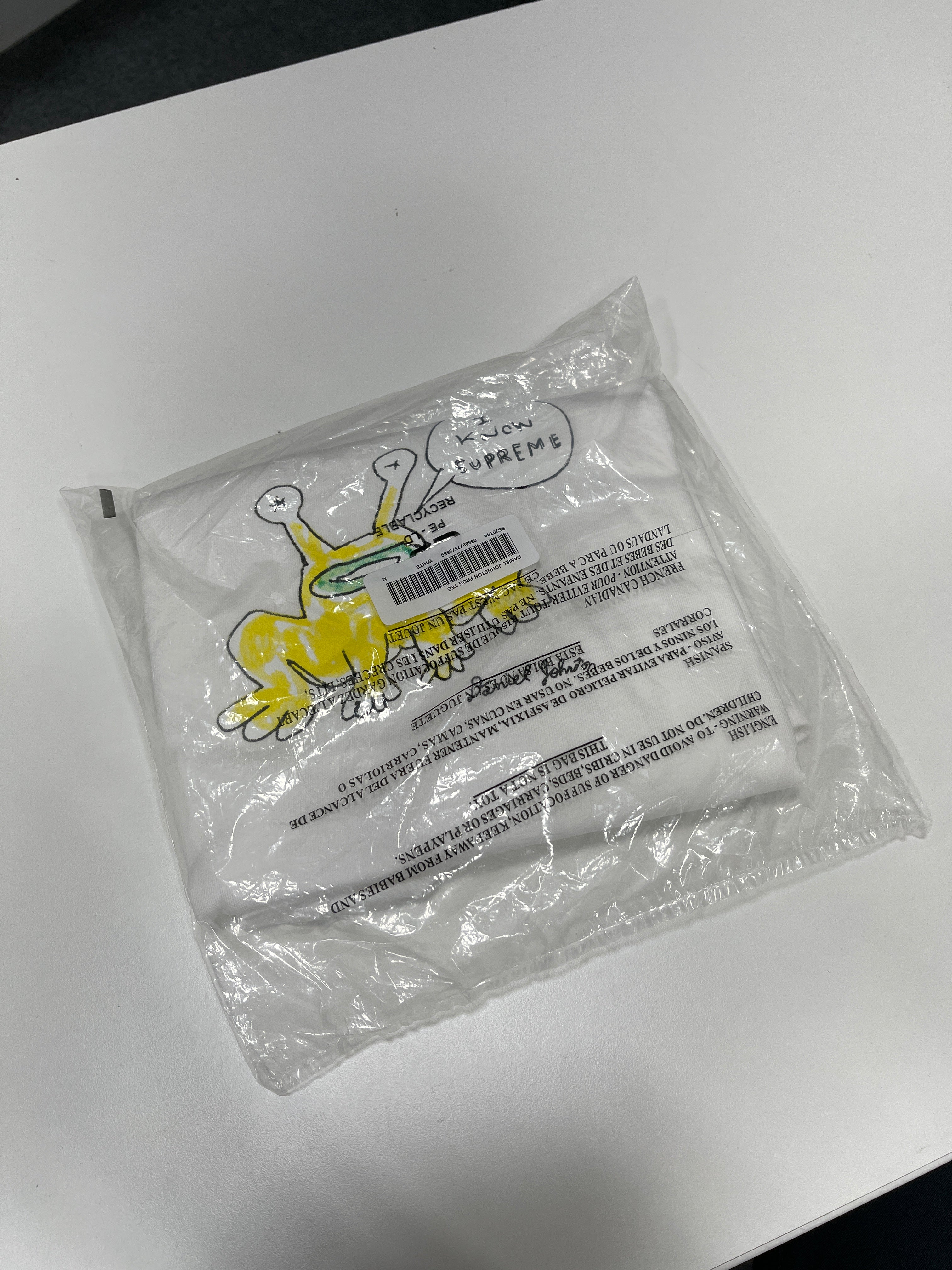 Supreme Johnston Frog T Shirt White  Sz M