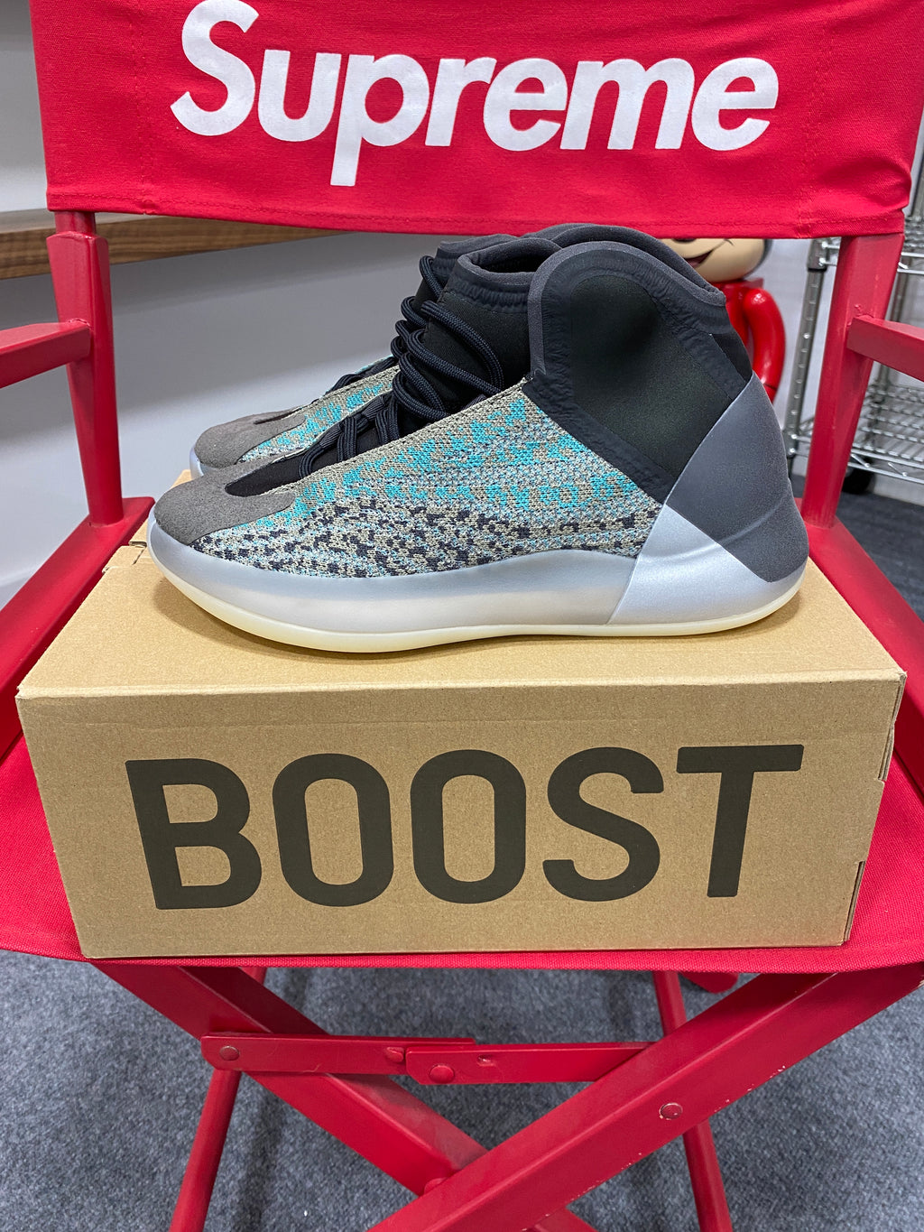 adidas Yeezy QNTM Teal Blue Sz 5.5