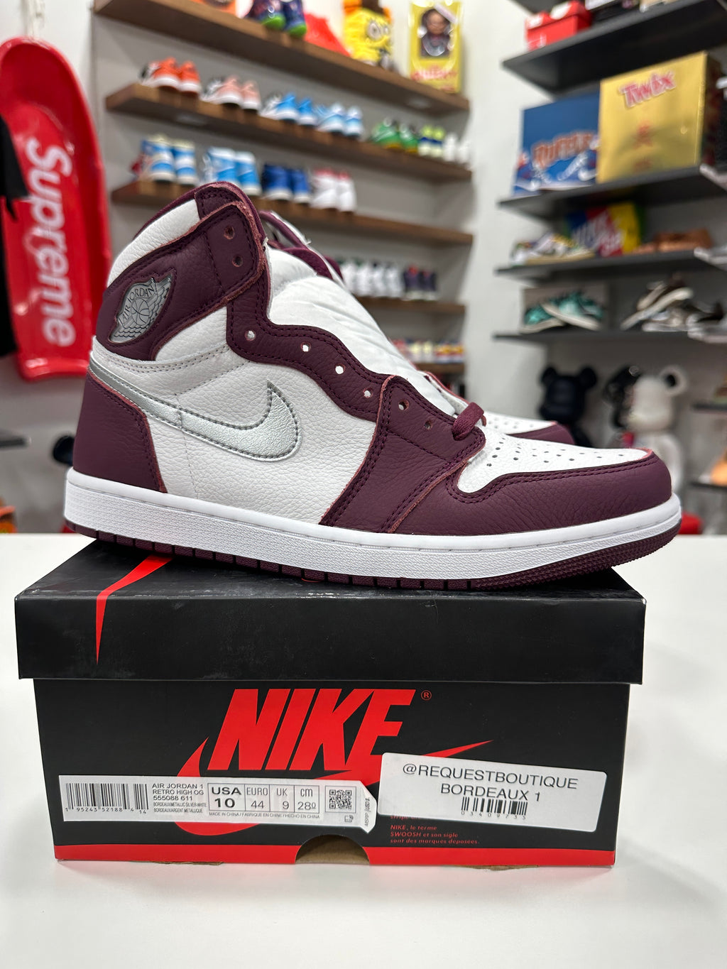 Air Jordan 1 High Bordeaux Sz 10