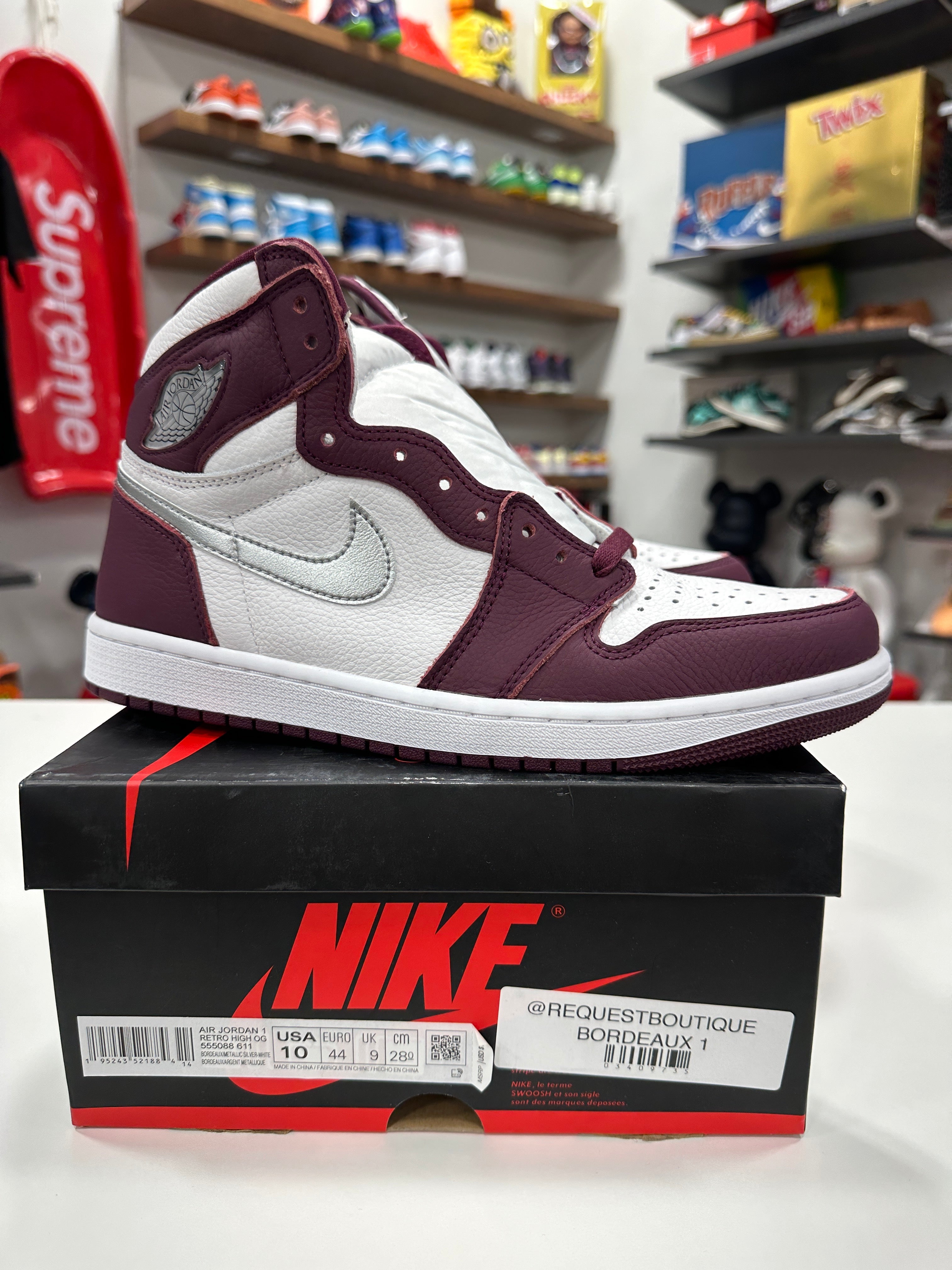 Air Jordan 1 High Bordeaux Sz 10