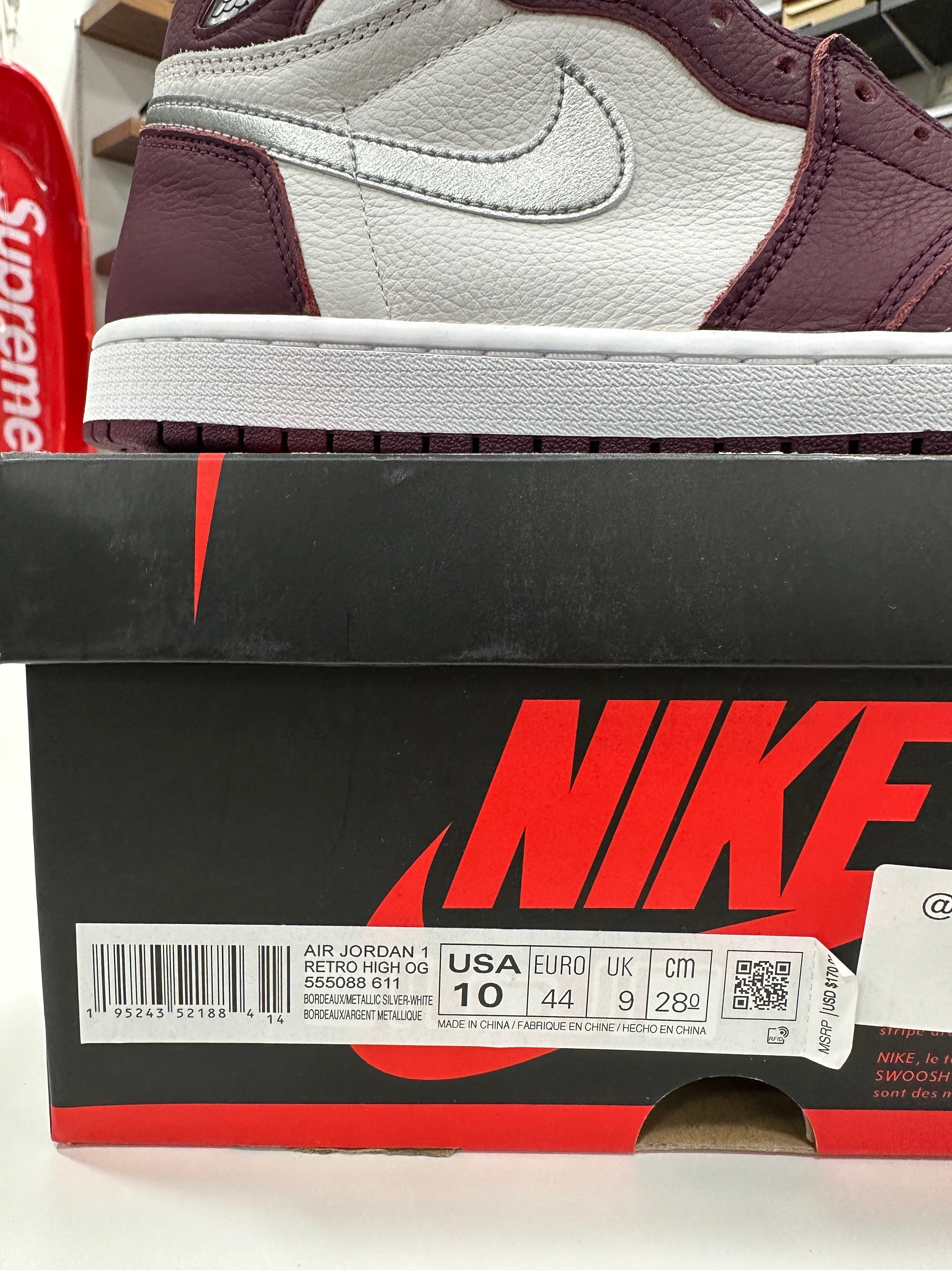 Air Jordan 1 High Bordeaux Sz 10
