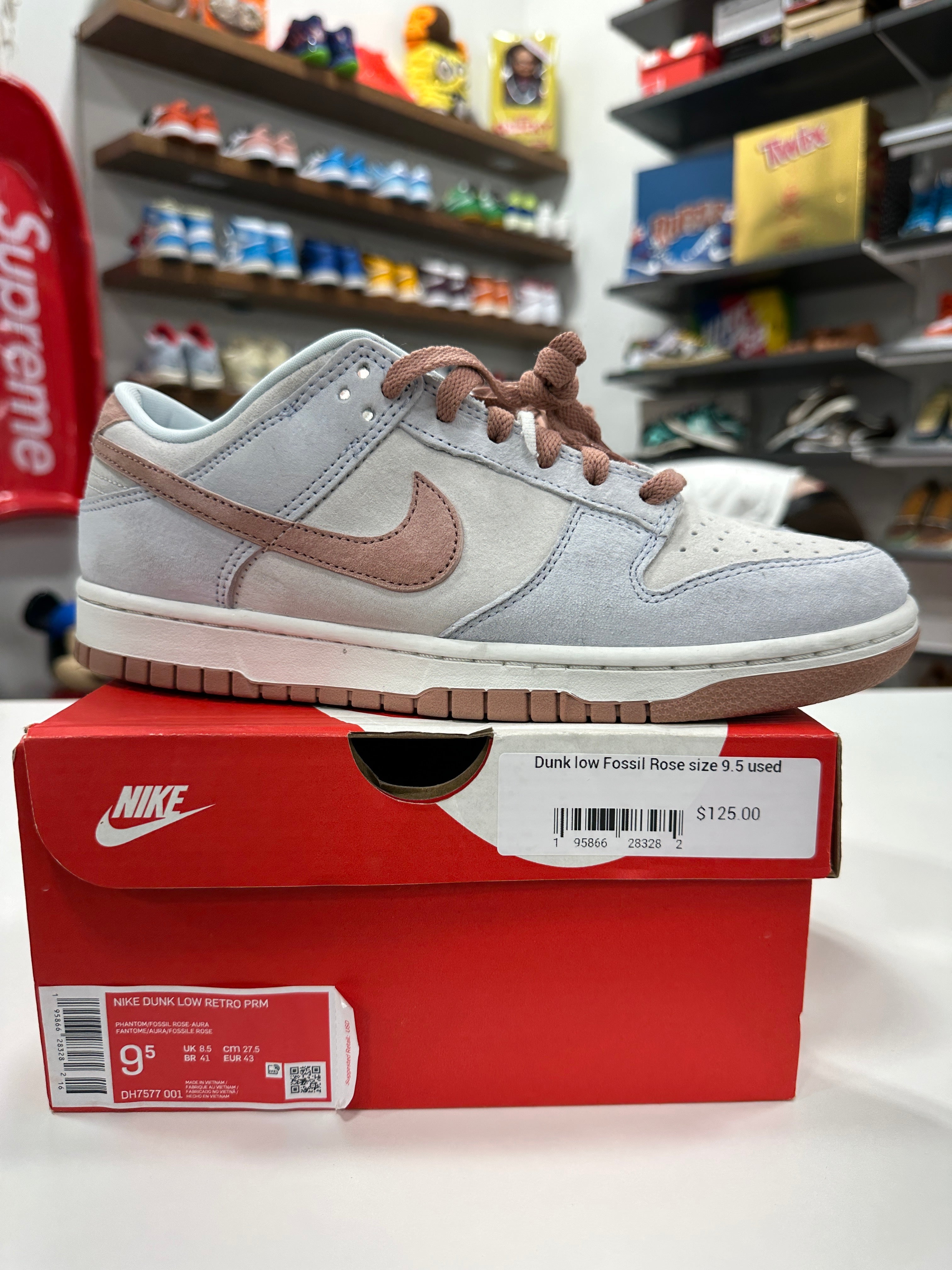 Nike Dunk Low Phantom Fossil Rose Sz 9.5